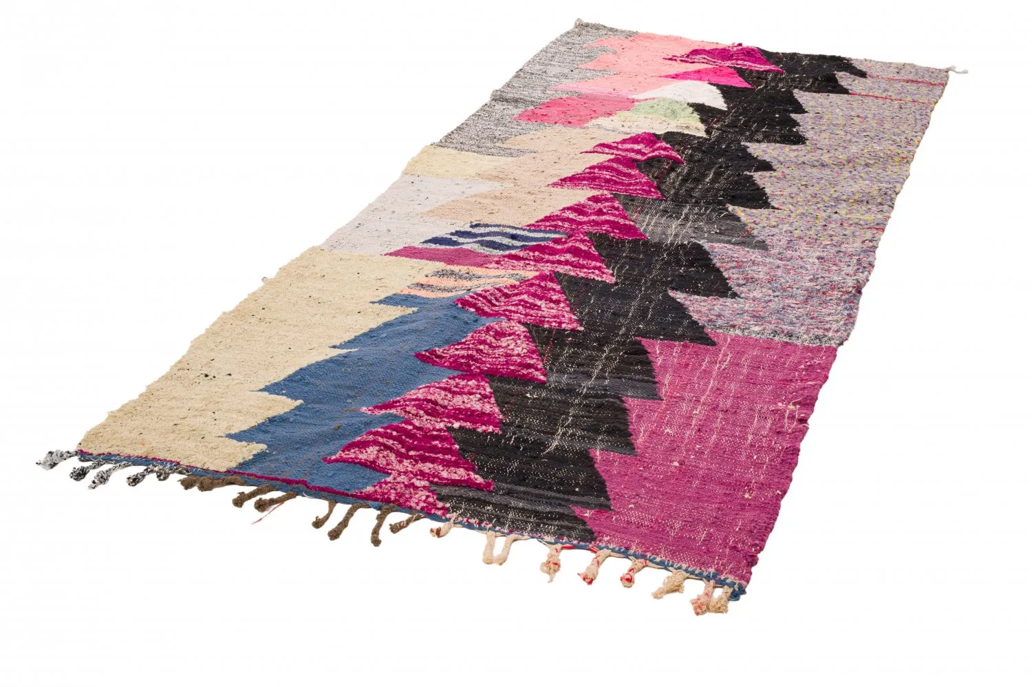 Marocký Berberský koberec Boucherouite 125 x 290 cm