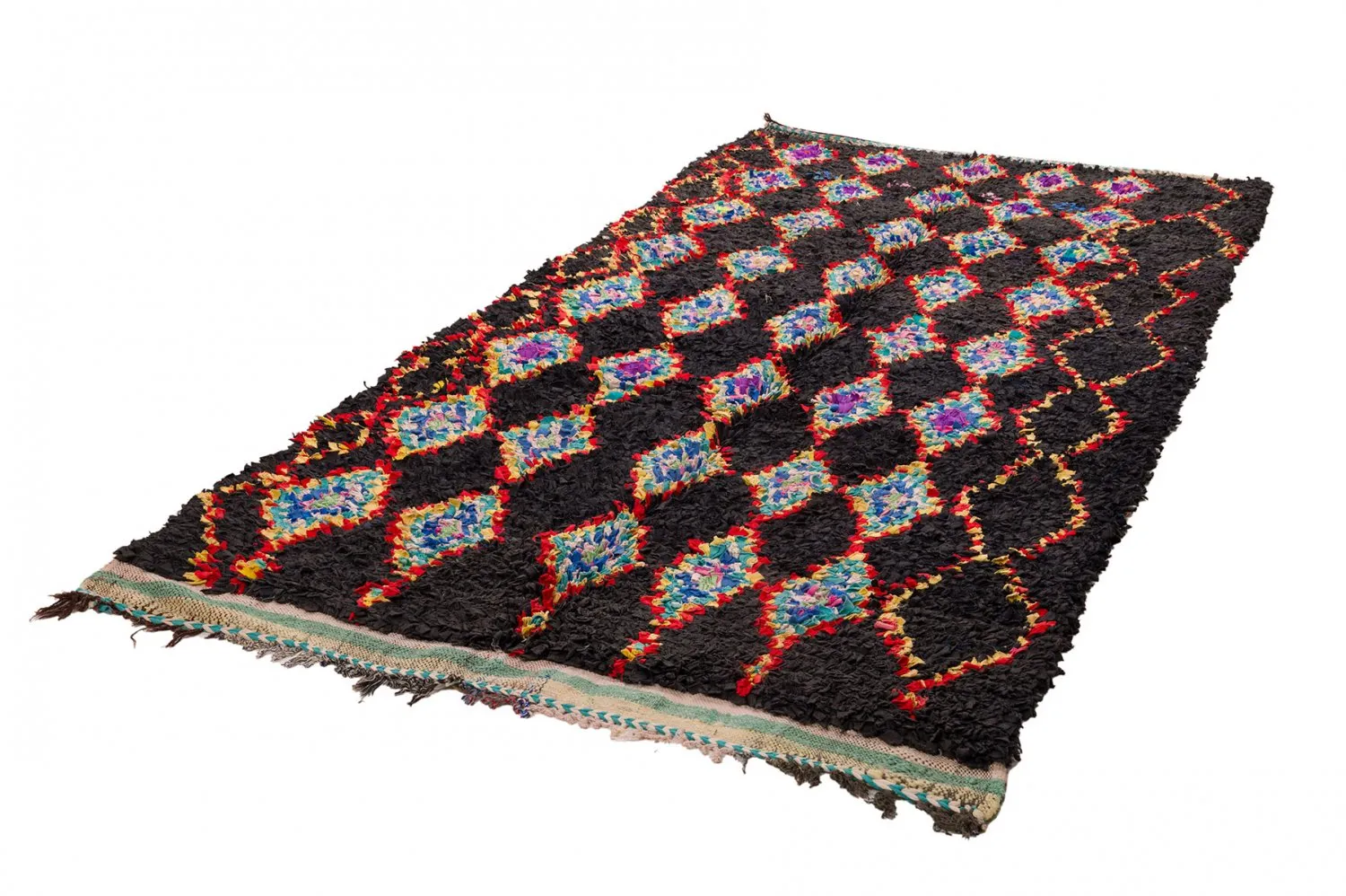 Marocký Berberský koberec Boucherouite 130 x 270 cm