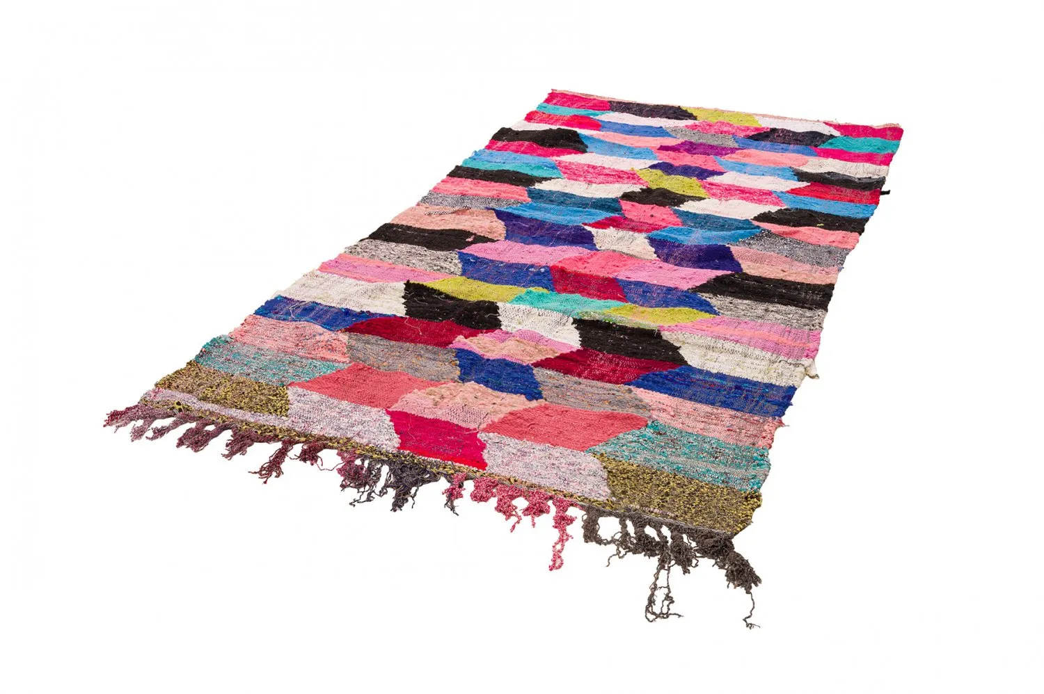 Marocký Berberský koberec Boucherouite 150 x 305 cm
