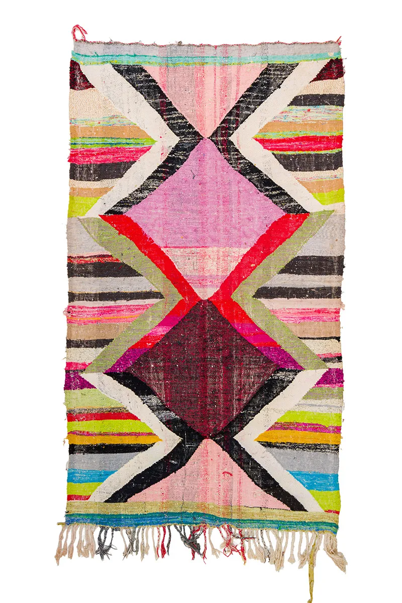 Marocký Berberský koberec Boucherouite 135 x 245 cm