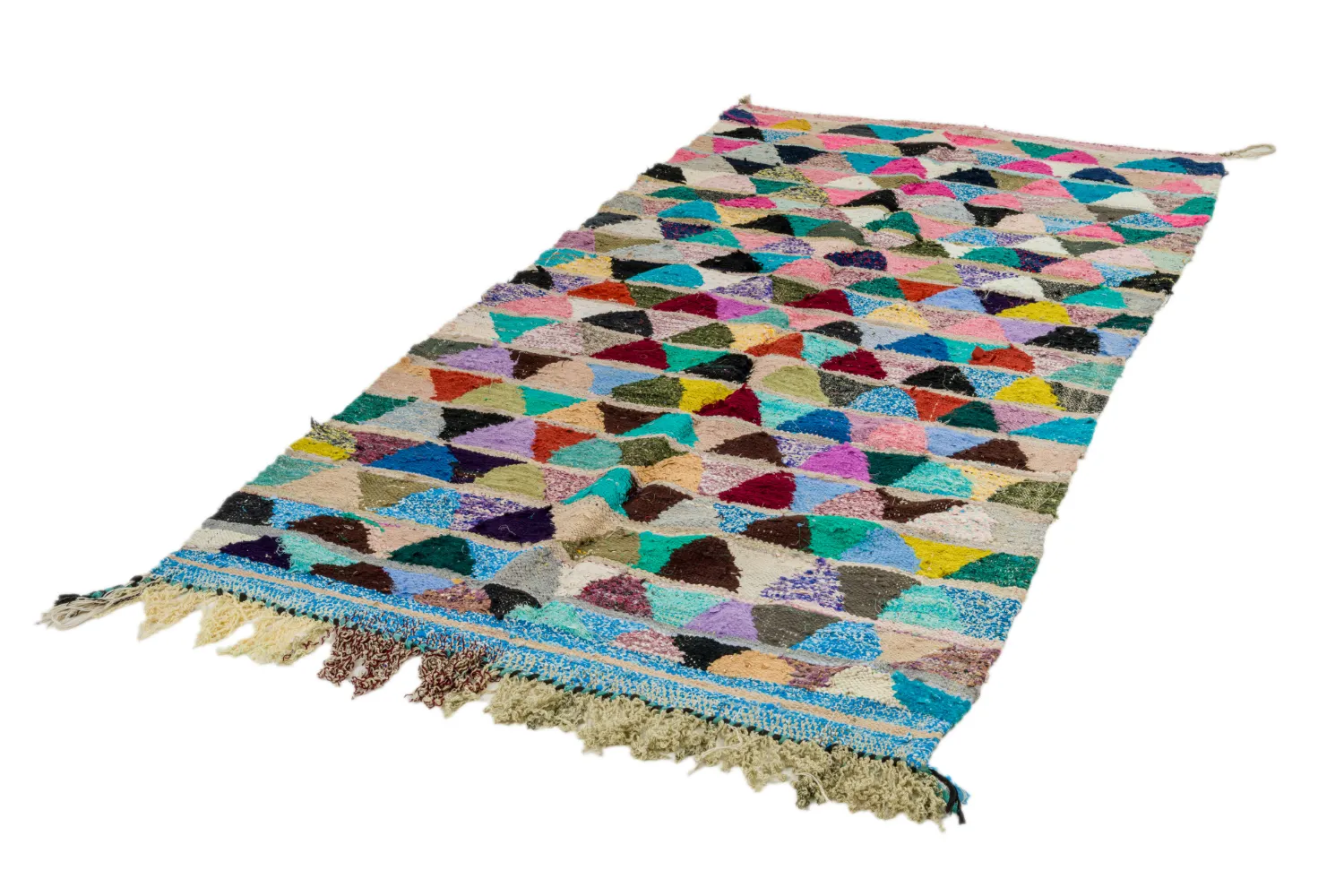 Marocký Berberský koberec Boucherouite 125 x 255 cm