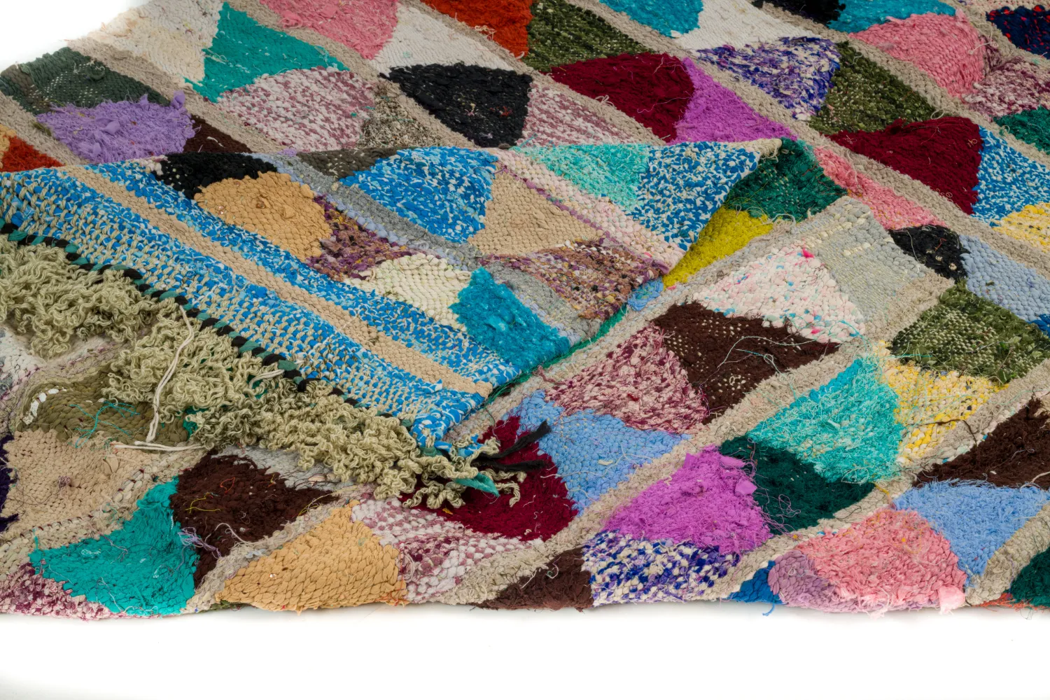 Marocký Berberský koberec Boucherouite 125 x 255 cm