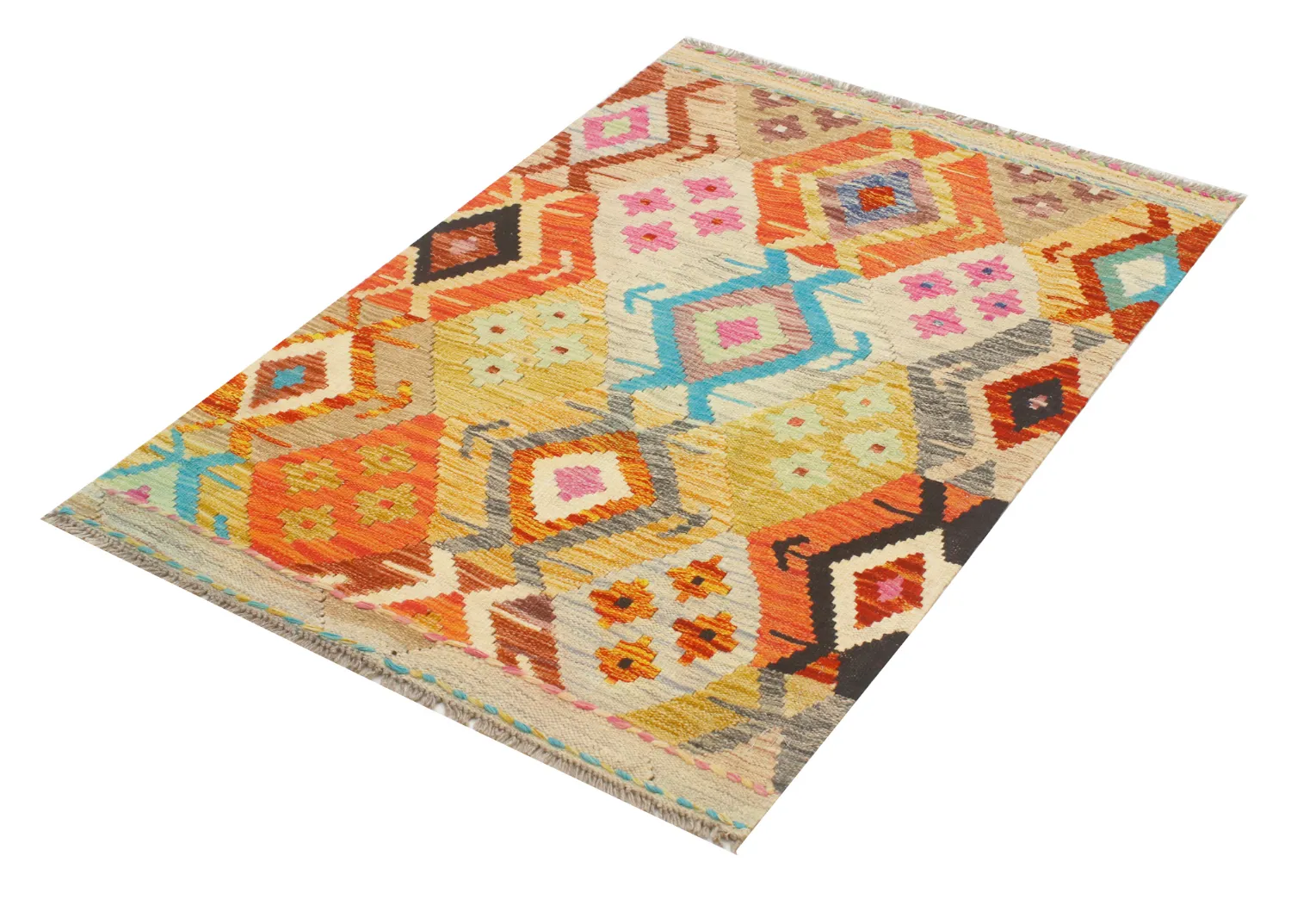 Orientální Koberec - Vegi Kelim Hand Woven - 86 x 125 cm