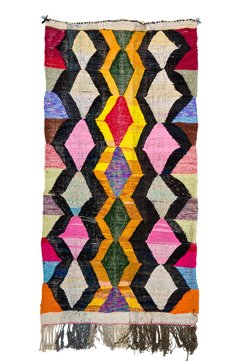 Marocký Berberský koberec Boucherouite 150 x 305 cm
