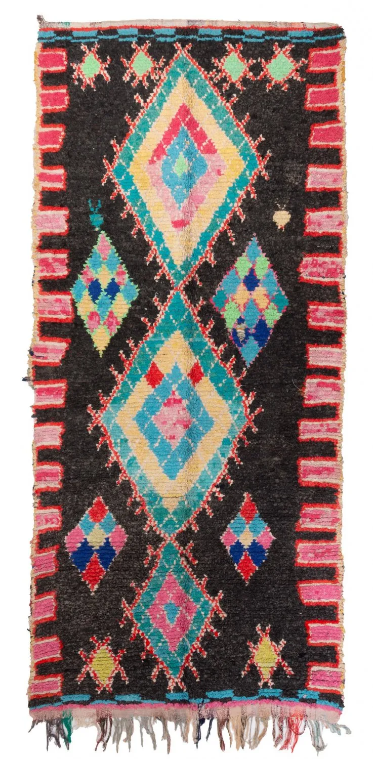 Marocký Berberský koberec Boucherouite 330 x 150 cm