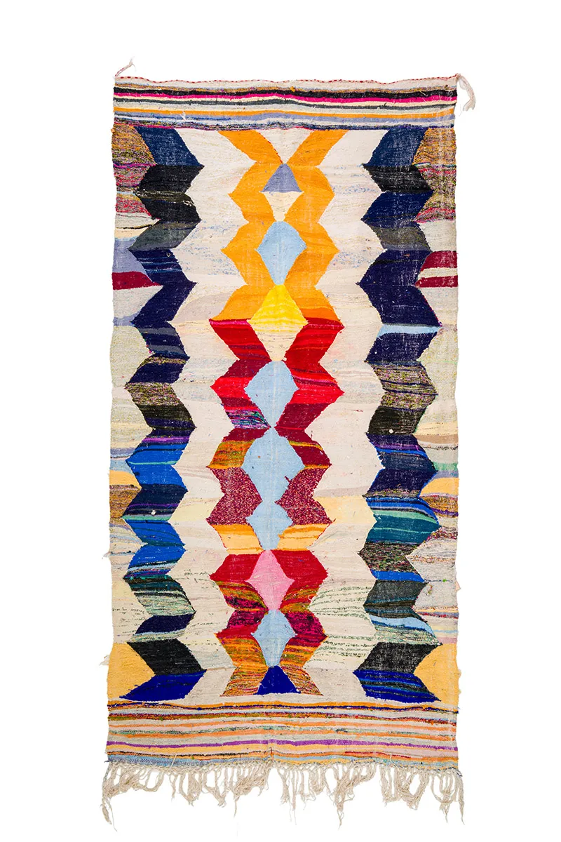 Marocký Berberský koberec Boucherouite 155 x 325 cm