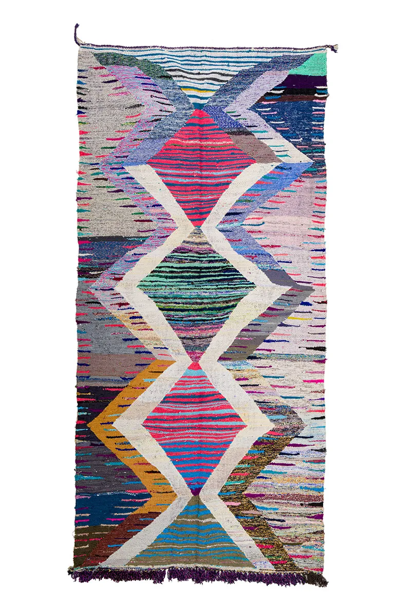 Marocký Berberský koberec Boucherouite 145 x 310 cm