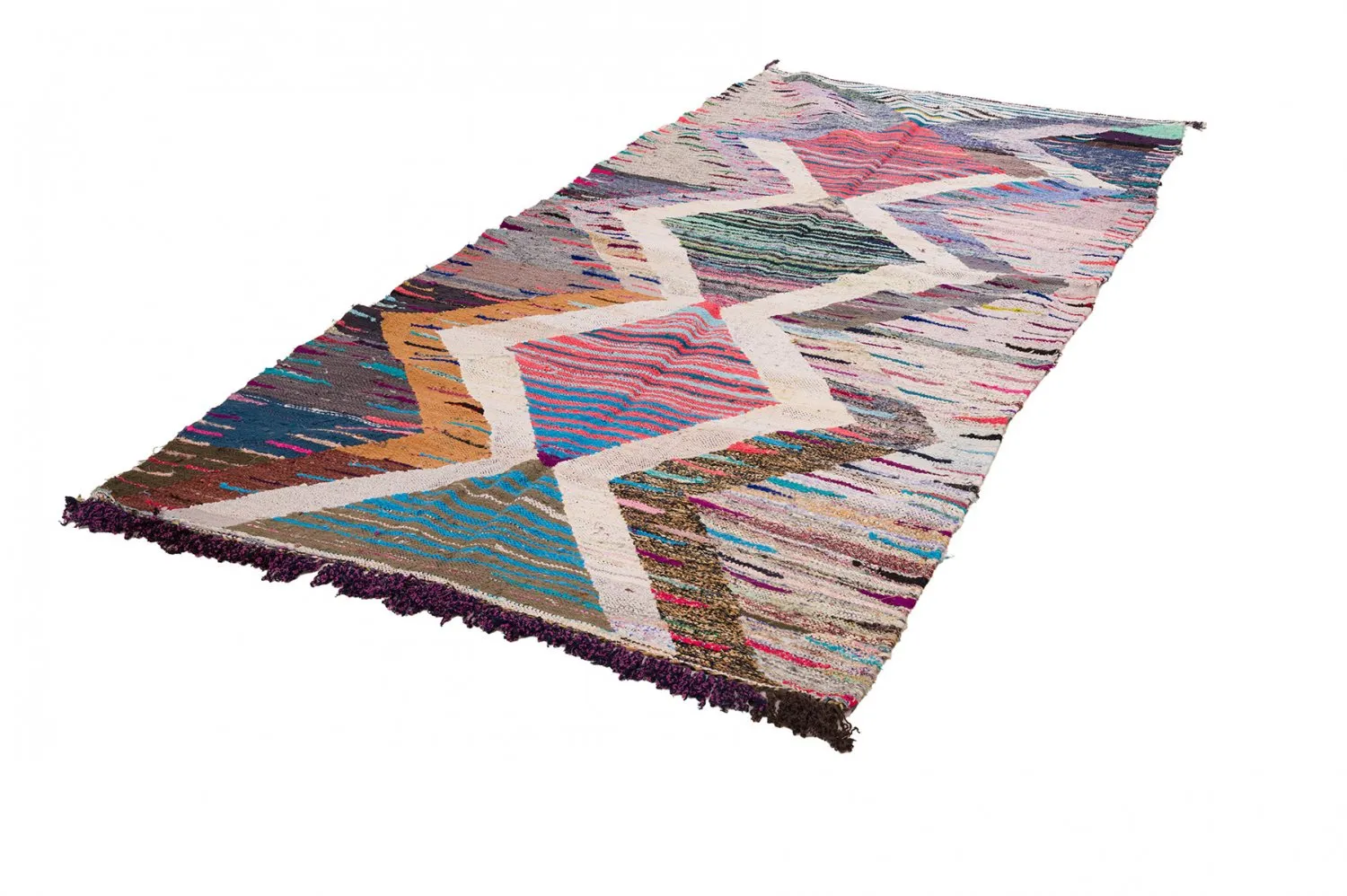 Marocký Berberský koberec Boucherouite 145 x 310 cm