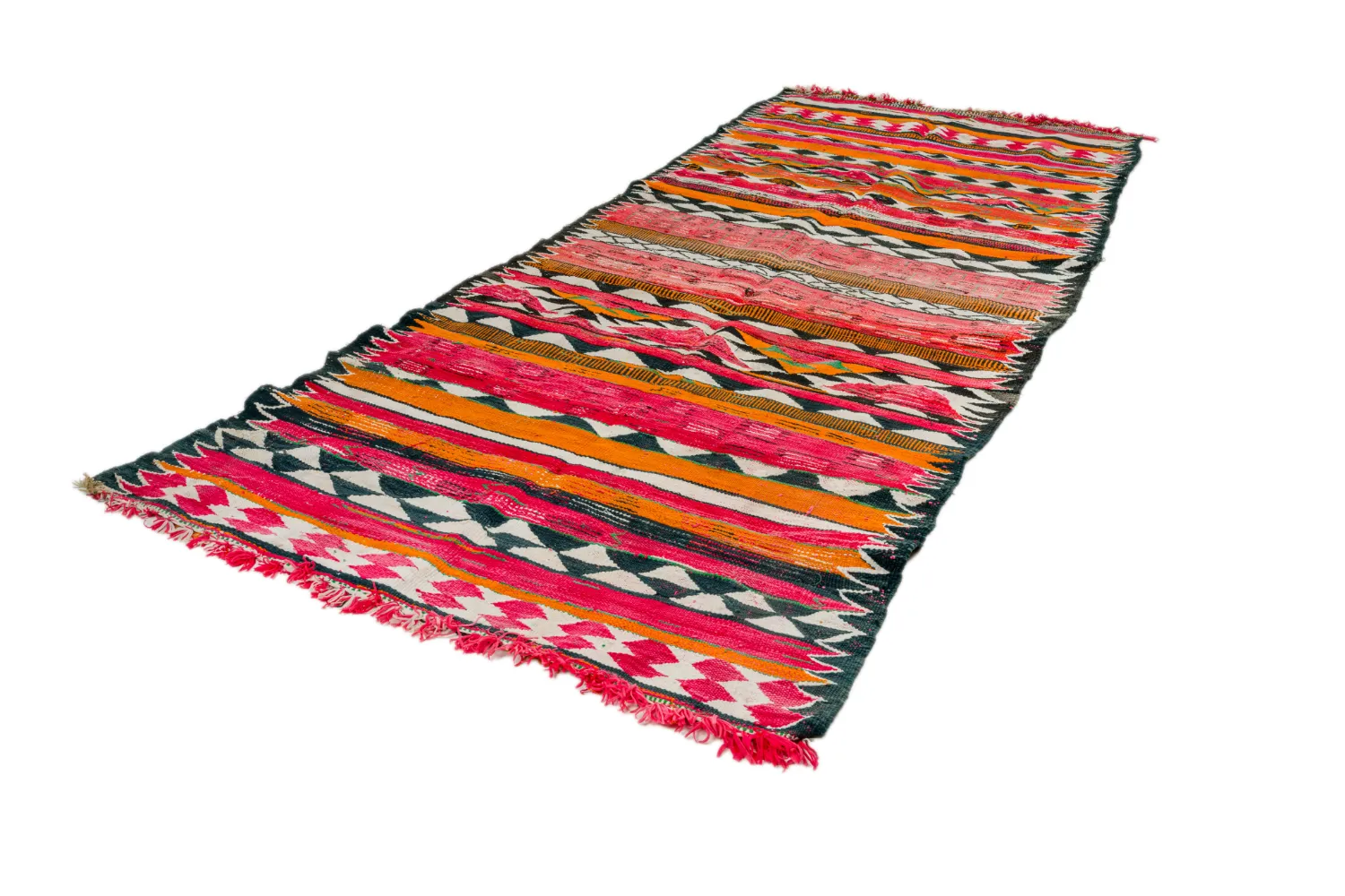 Marocký Berberský koberec Boucherouite 150 x 365 cm
