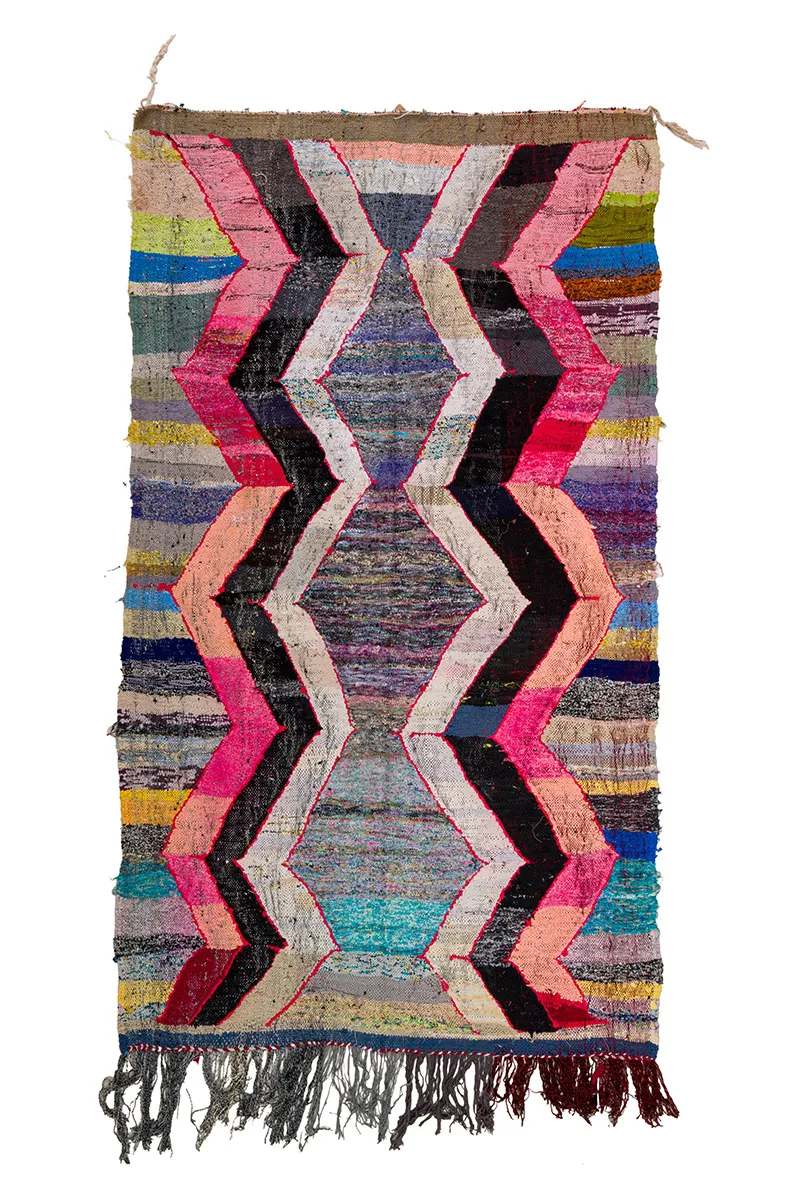 Marocký Berberský koberec Boucherouite 150 x 260 cm
