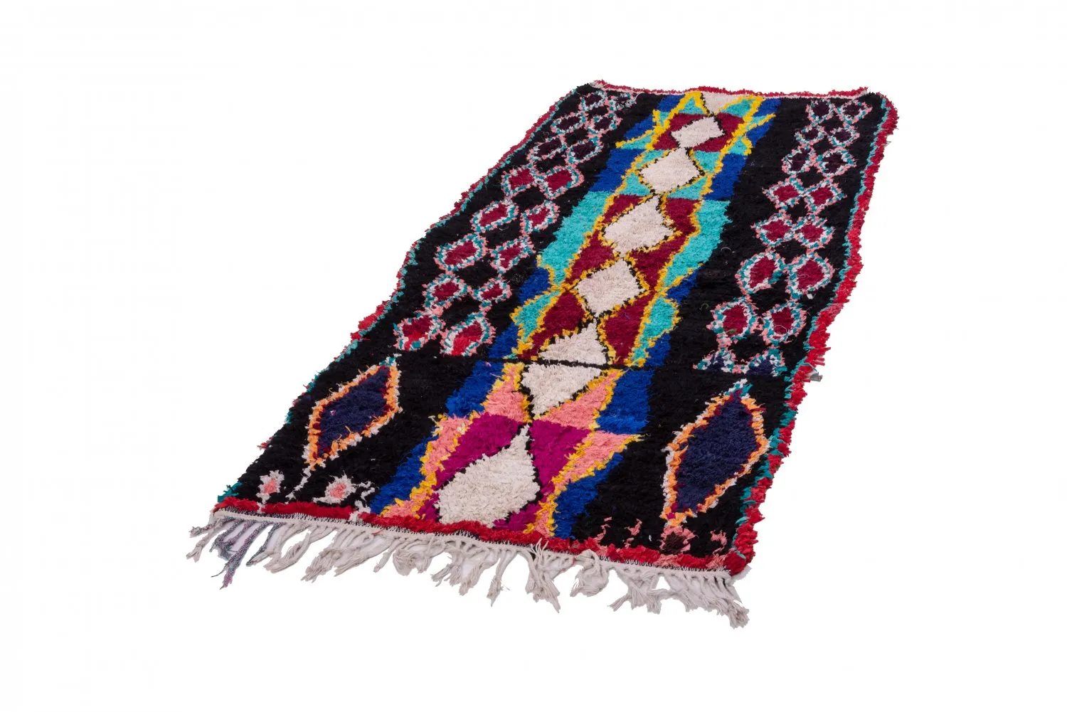 Marocký Berberský koberec Boucherouite 250 x 110 cm