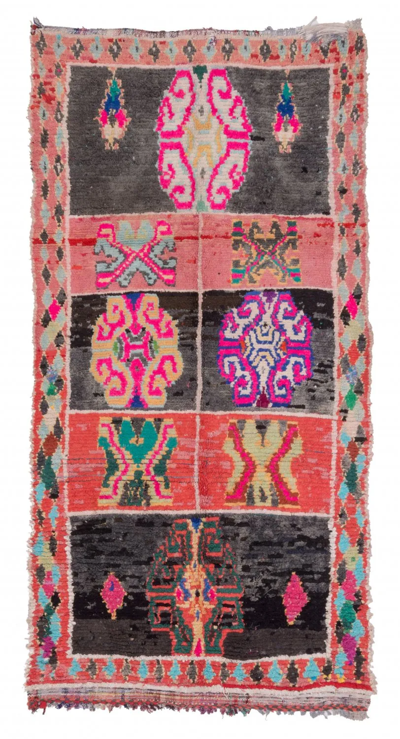 Marocký Berberský koberec Boucherouite 245 x 120 cm