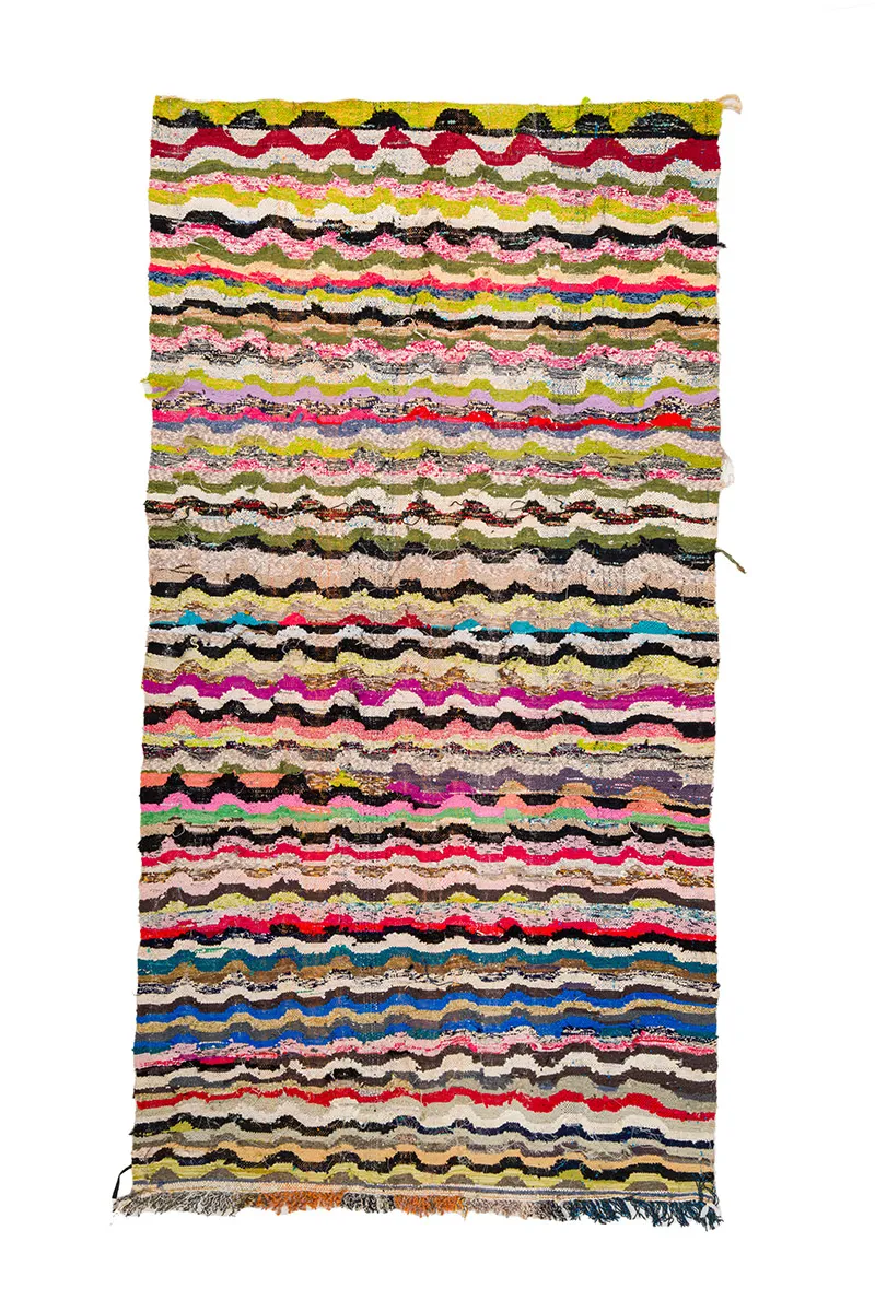 Marocký Berberský koberec Boucherouite 150 x 305 cm