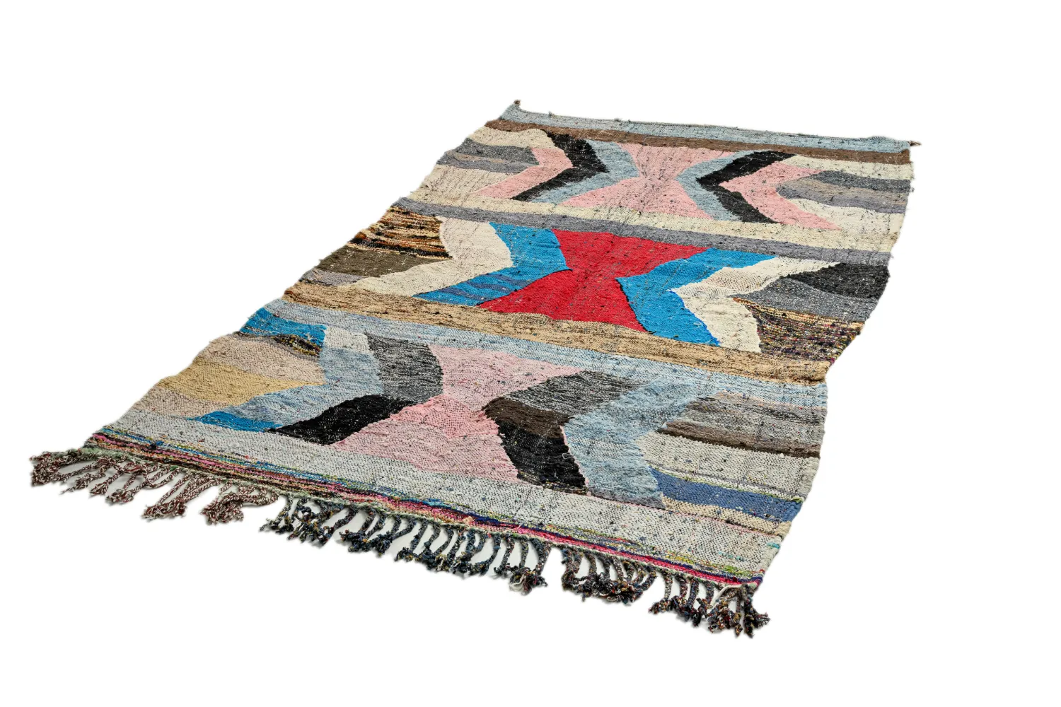 Marocký Berberský koberec Boucherouite 140 x 255 cm