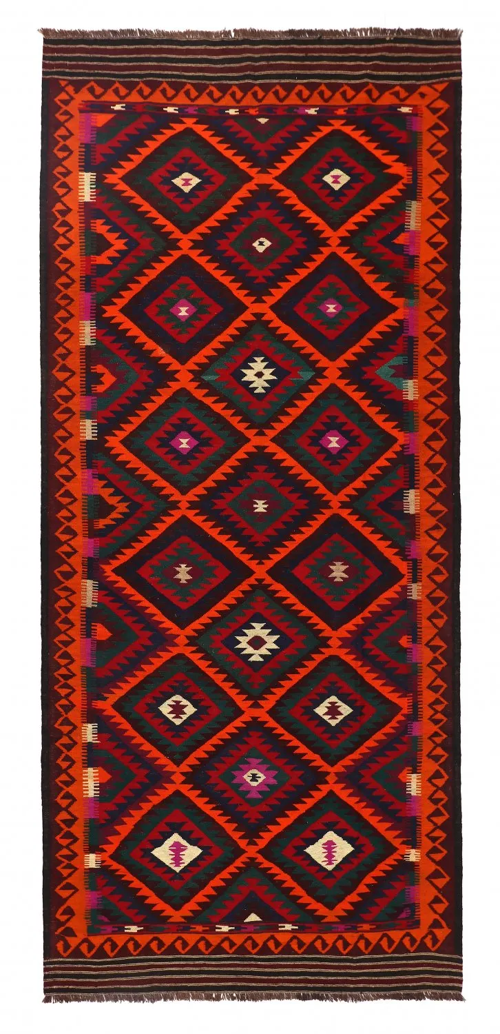 Orientální kilim koberec 379 x 173 cm