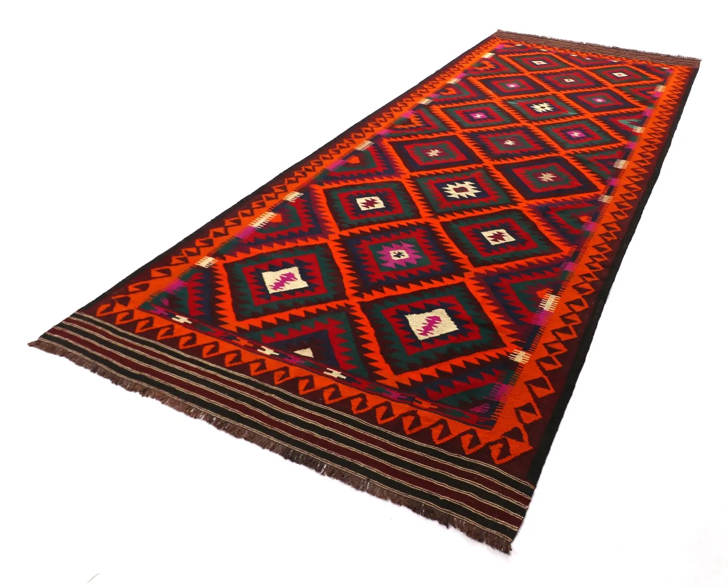 Orientální kilim koberec 379 x 173 cm