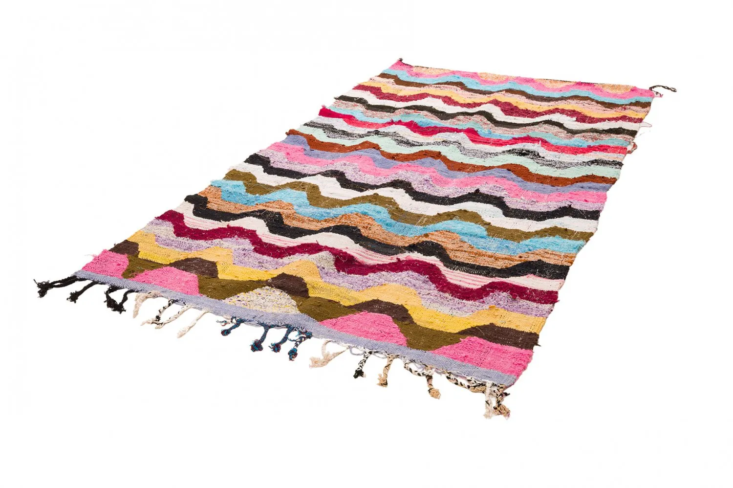 Marocký Berberský koberec Boucherouite 140 x 265 cm