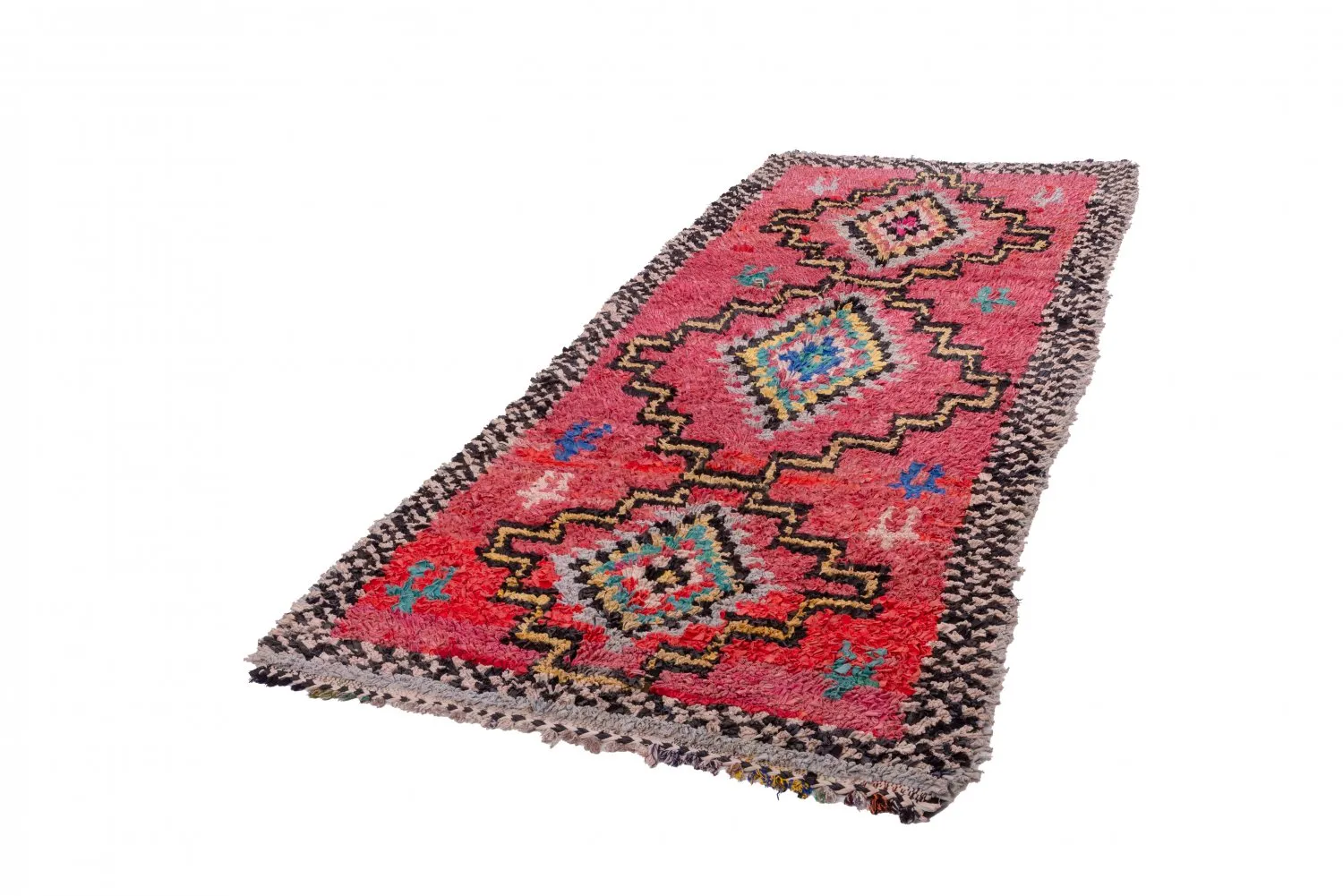 Marocký Berberský koberec Boucherouite 285 x 130 cm