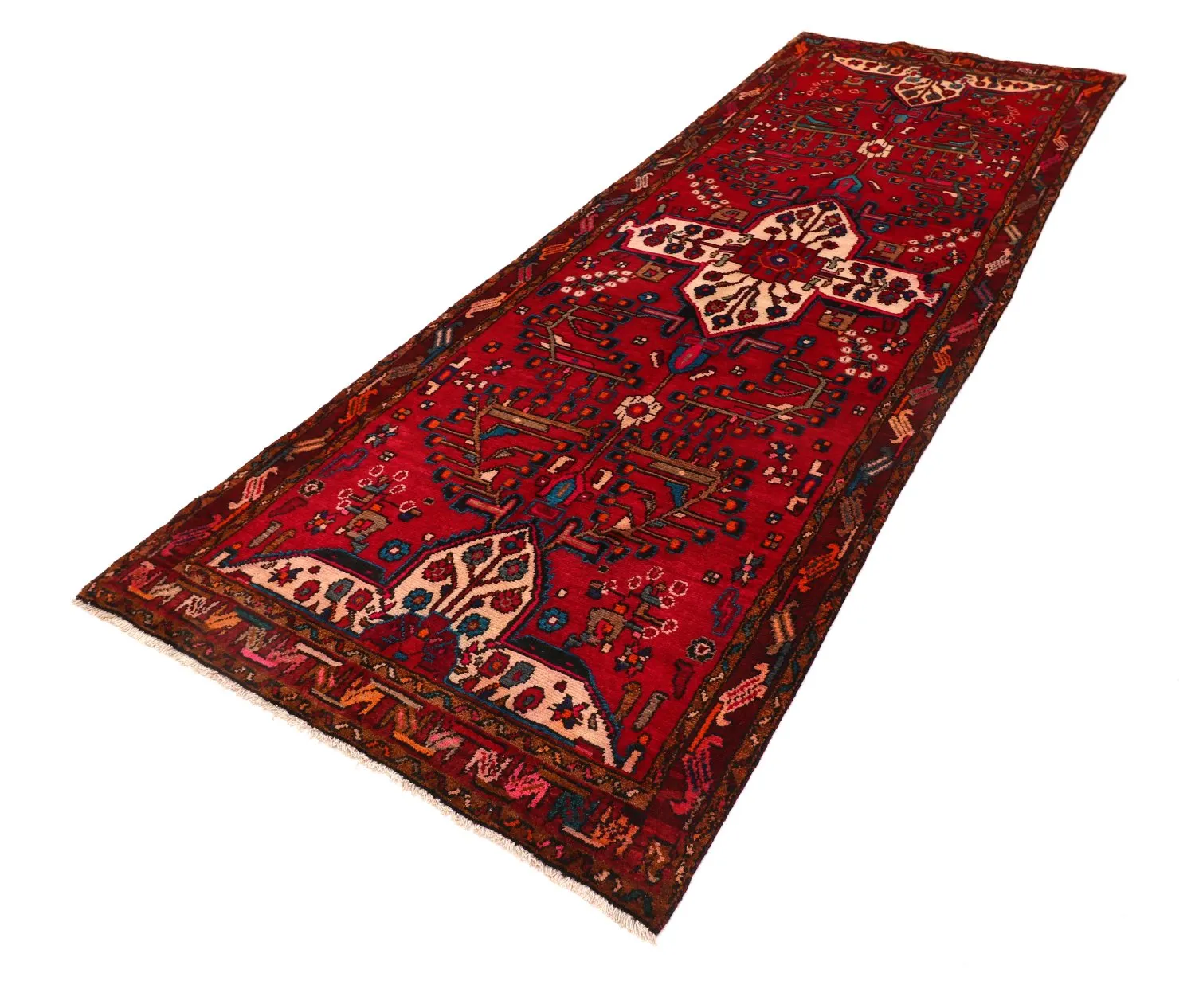 Orientální Koberec Hamedan 312 x 111 cm