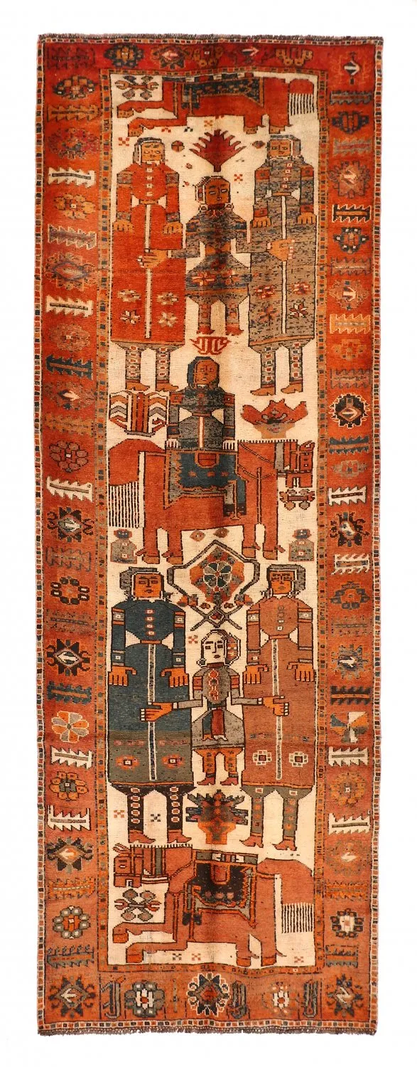 Orientální Koberec Hamedan 405 x 138 cm