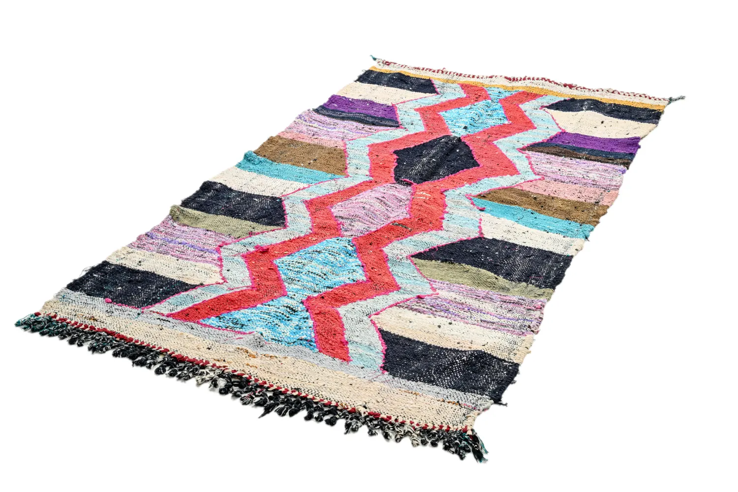 Marocký Berberský koberec Boucherouite 115 x 220 cm