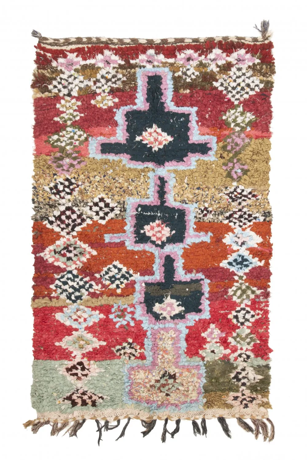 Marocký Berberský koberec Boucherouite 205 x 120 cm