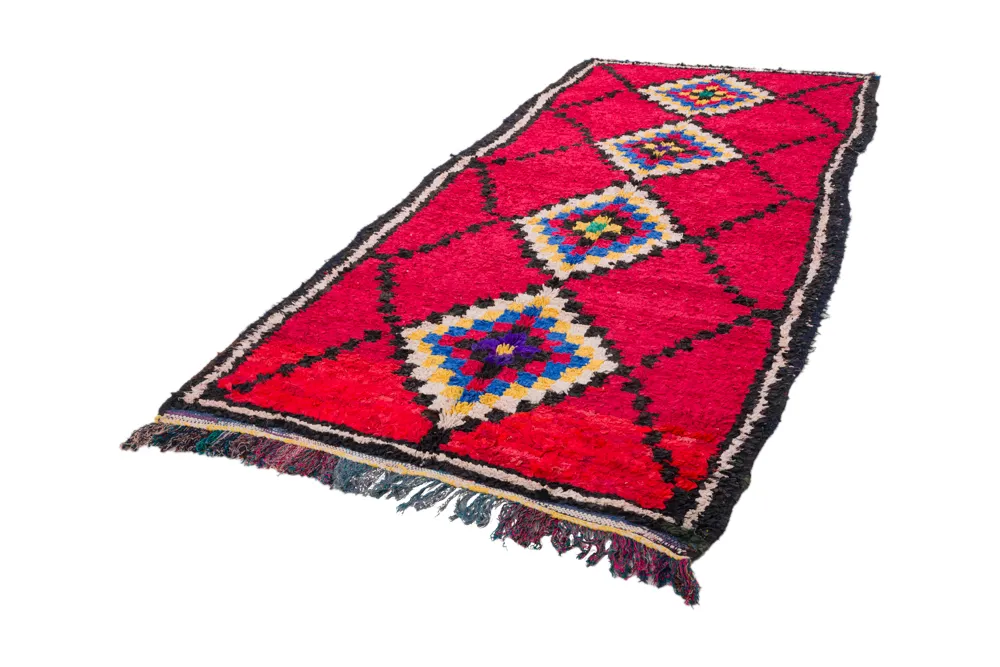 Marocký Berberský koberec Boucherouite 310 x 145 cm