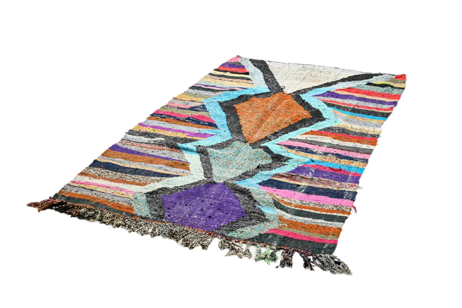 Marocký Berberský koberec Boucherouite 135 x 235 cm