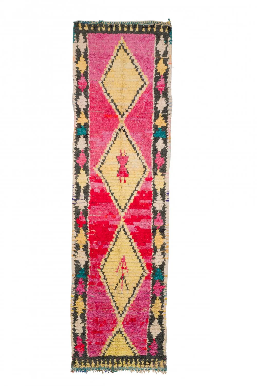 Marocký Berberský koberec Boucherouite 390 x 150 cm