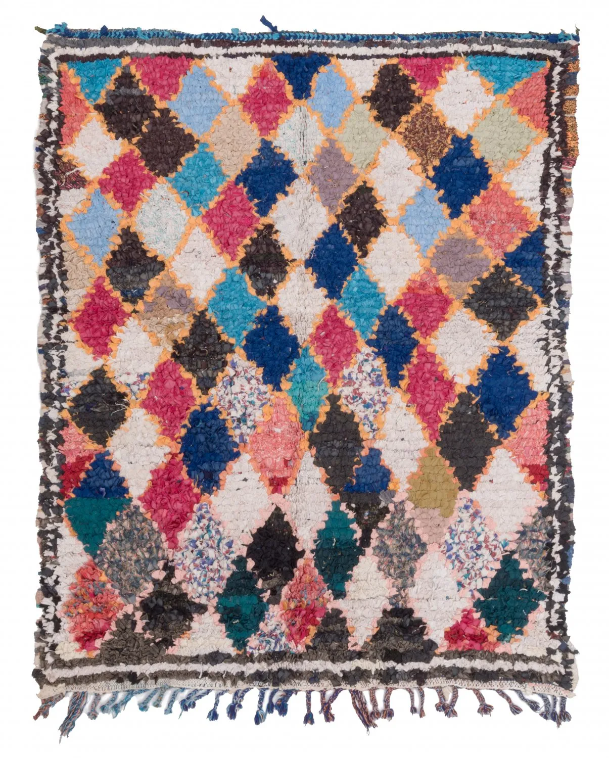 Marocký Berberský koberec Boucherouite 185 x 150 cm