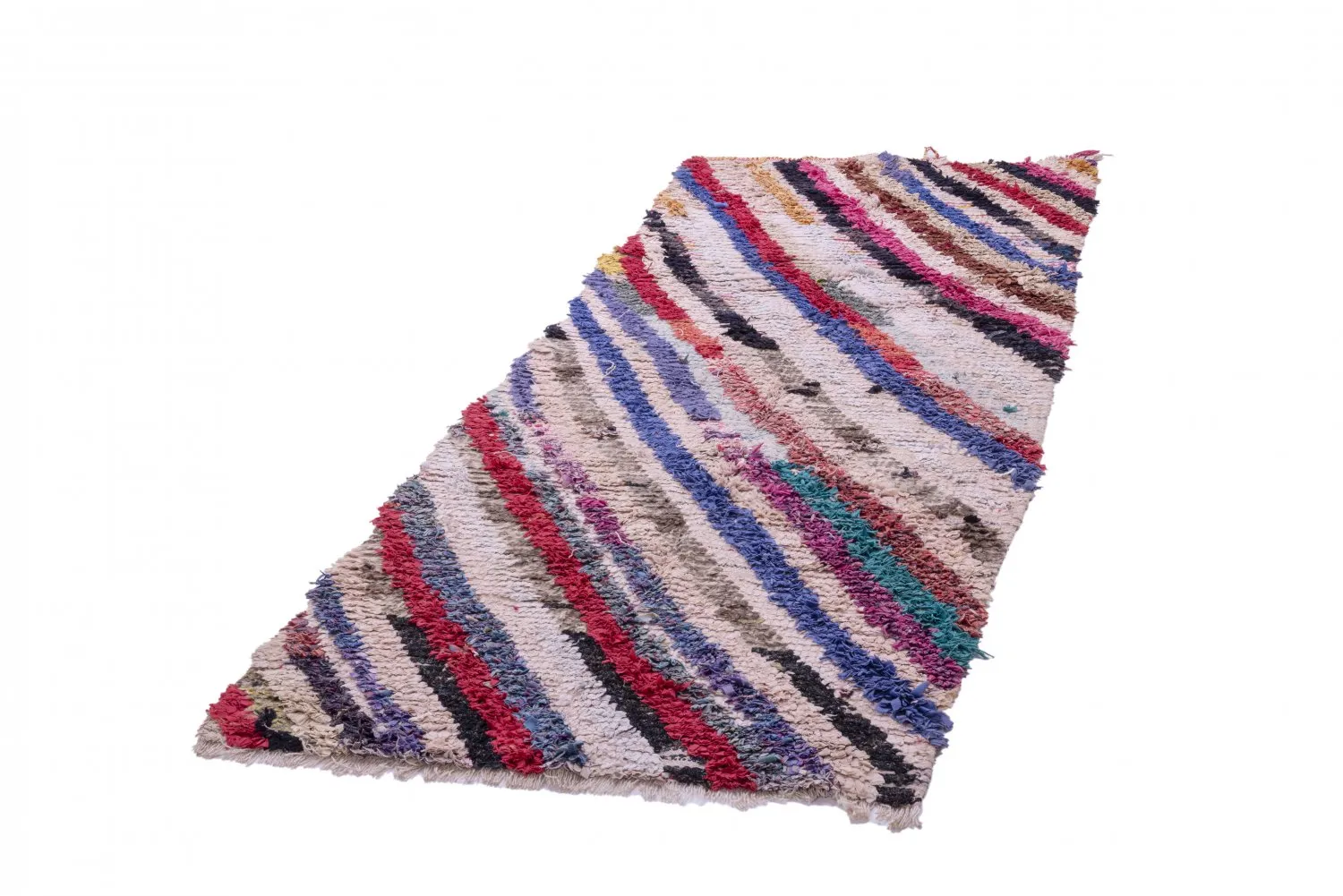 Marocký Berberský koberec Boucherouite 250 x 100 cm