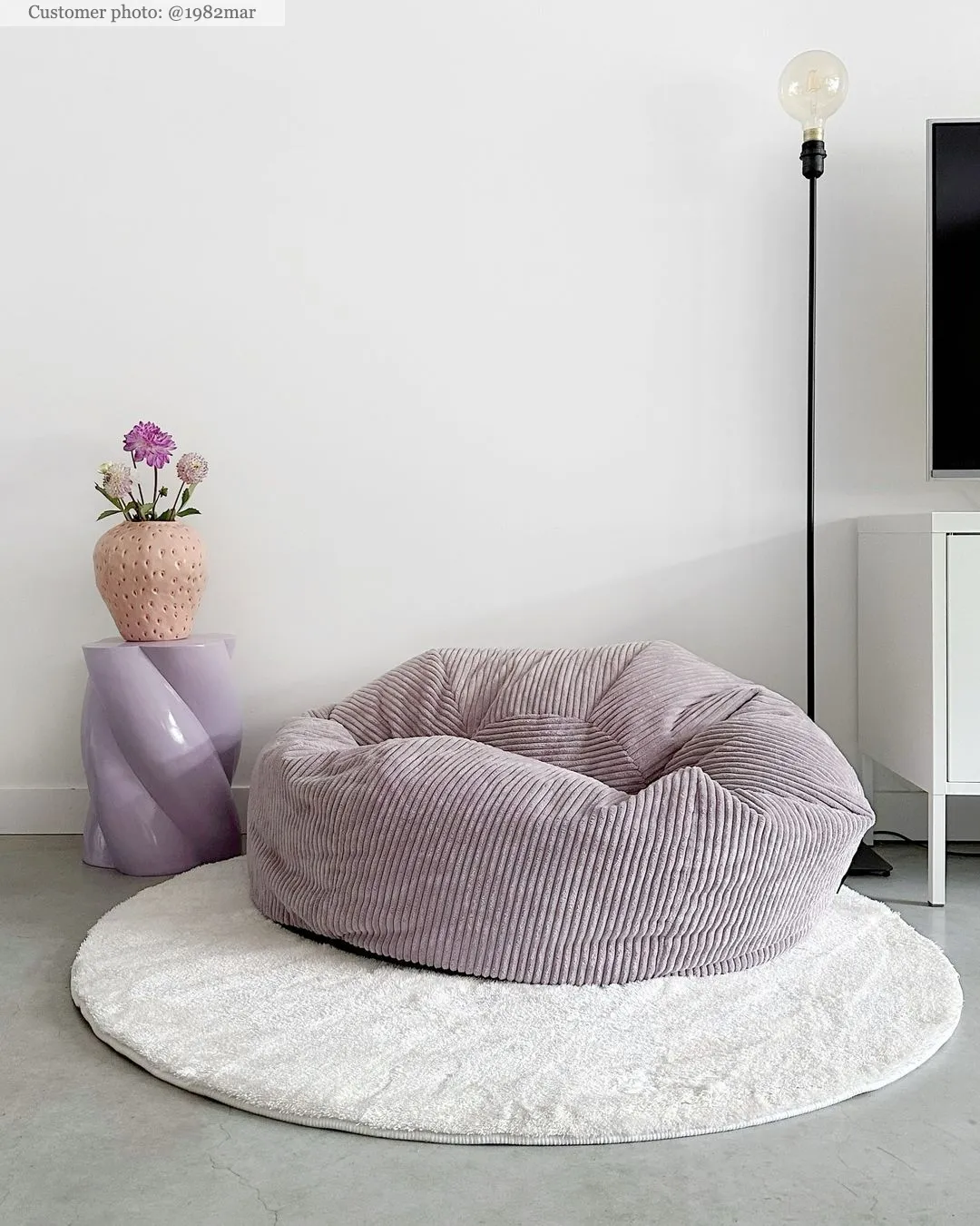 Kulaté koberce - Aranga Super Soft Fur (bílá)