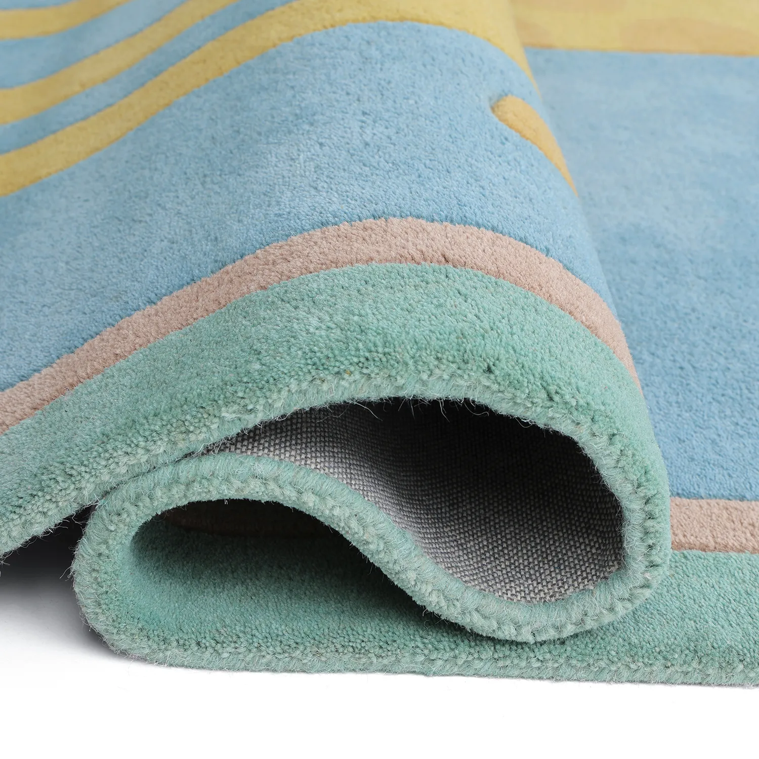 Dětský Koberec - Giraffe Hand Tufted Wool Premium (světle modrá/multi)
