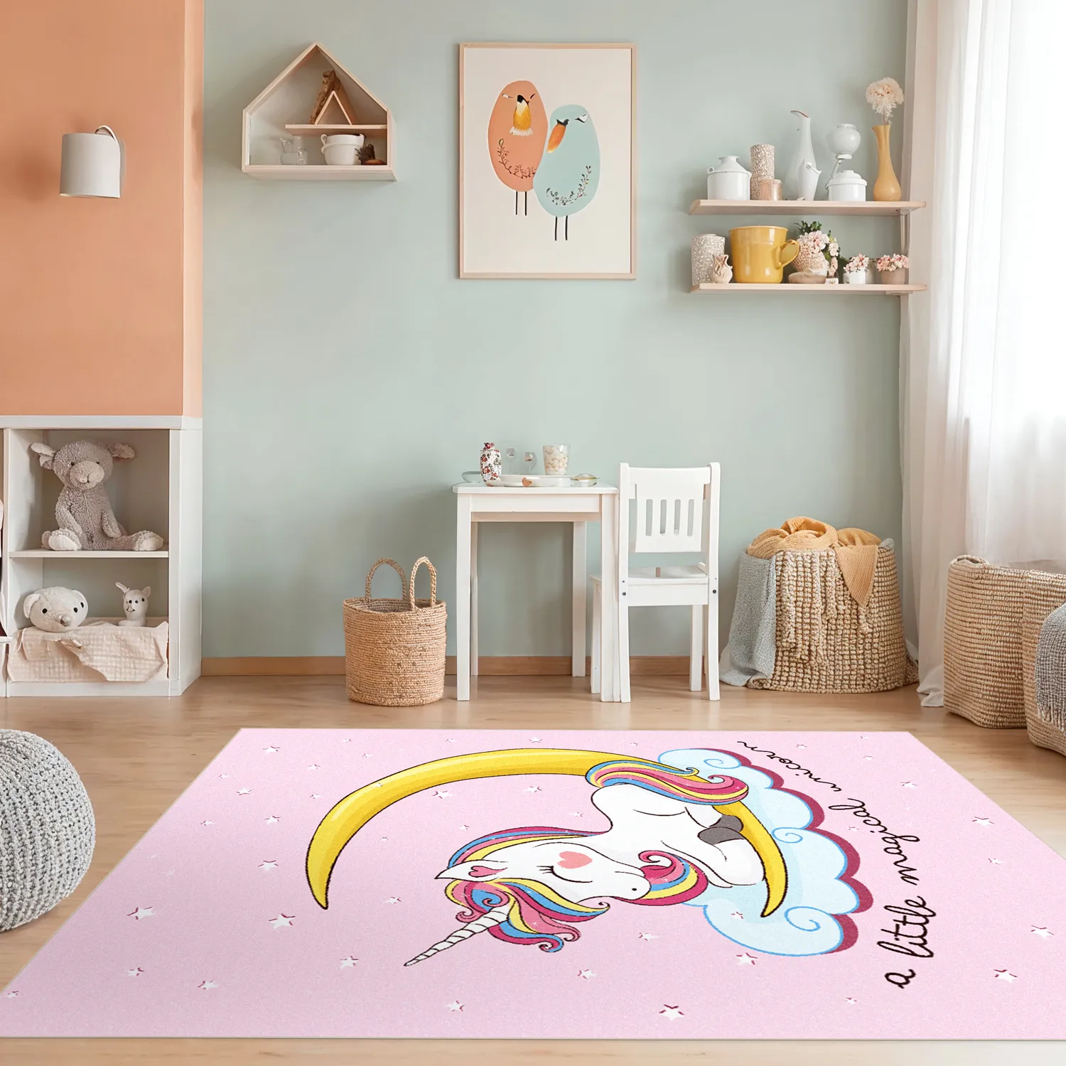 Dětský koberec - Magical Unicorn (růžová)