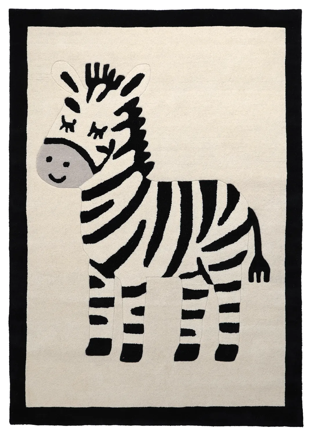 Dětský Koberec - Zebra Hand Tufted Wool Premium (béžová/černá)