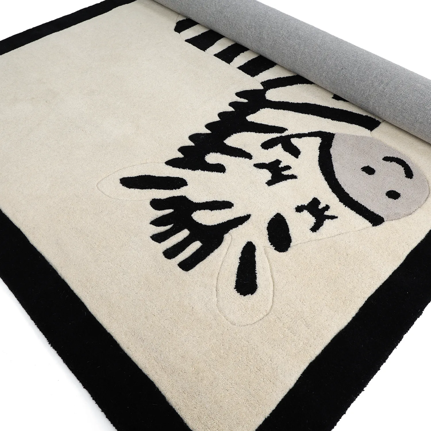 Dětský Koberec - Zebra Hand Tufted Wool Premium (béžová/černá)