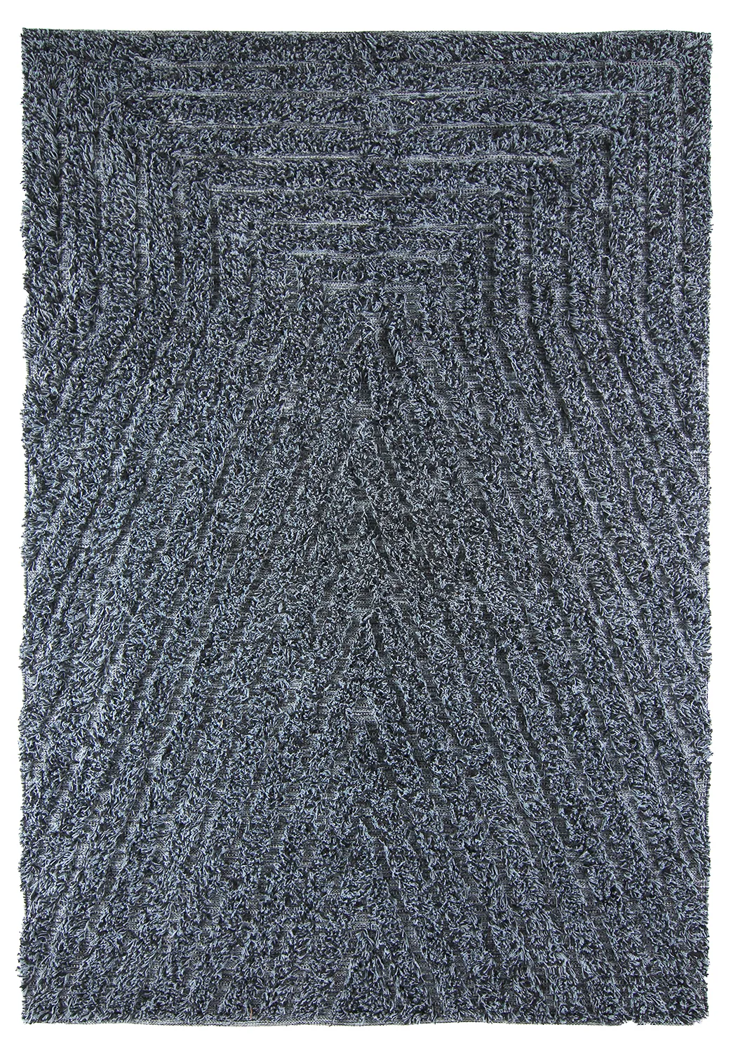 Shaggy koberce - Kendra Natural Cotton Shaggy (šedá/černá)