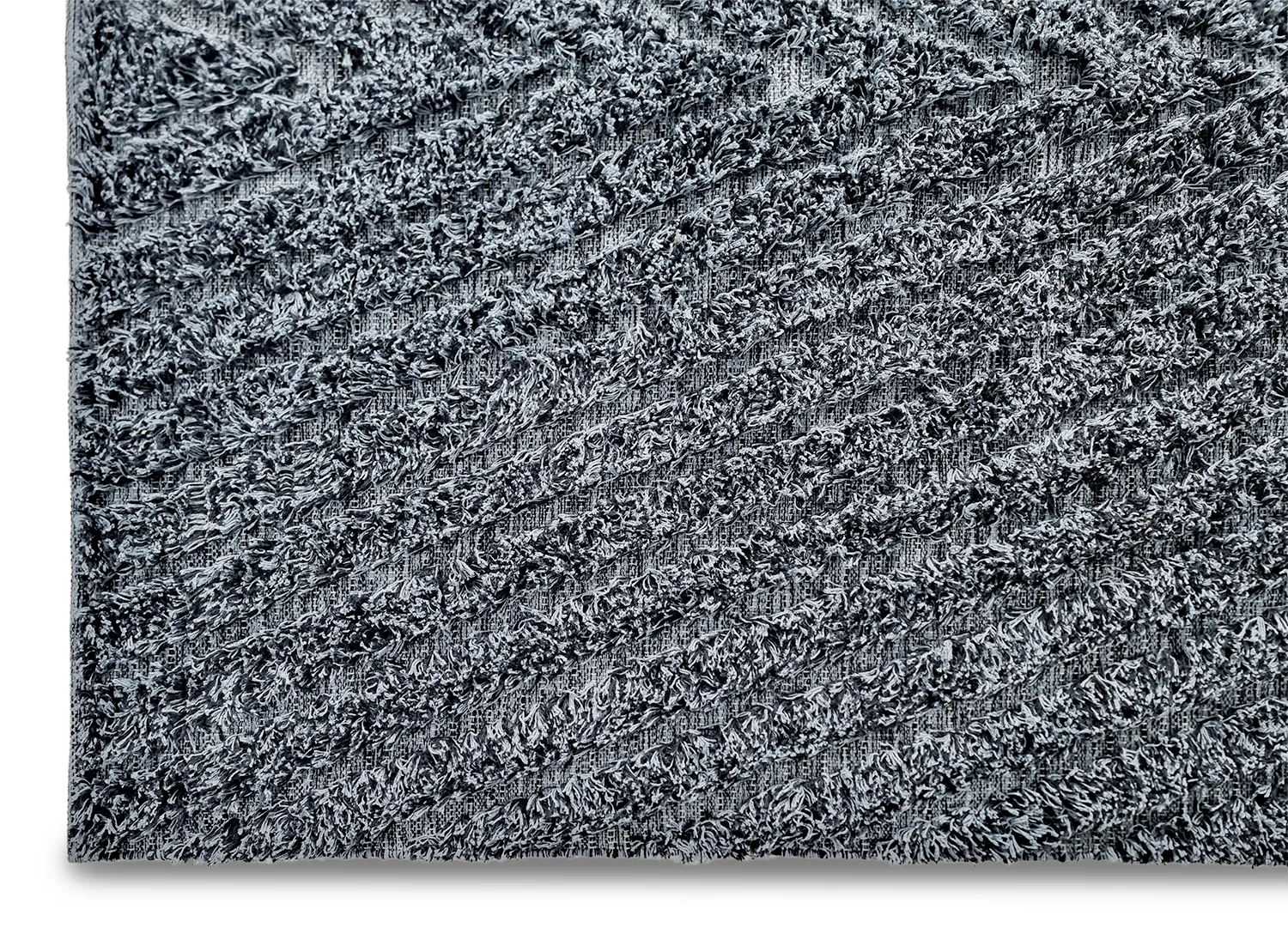 Shaggy koberce - Kendra Natural Cotton Shaggy (šedá/černá)