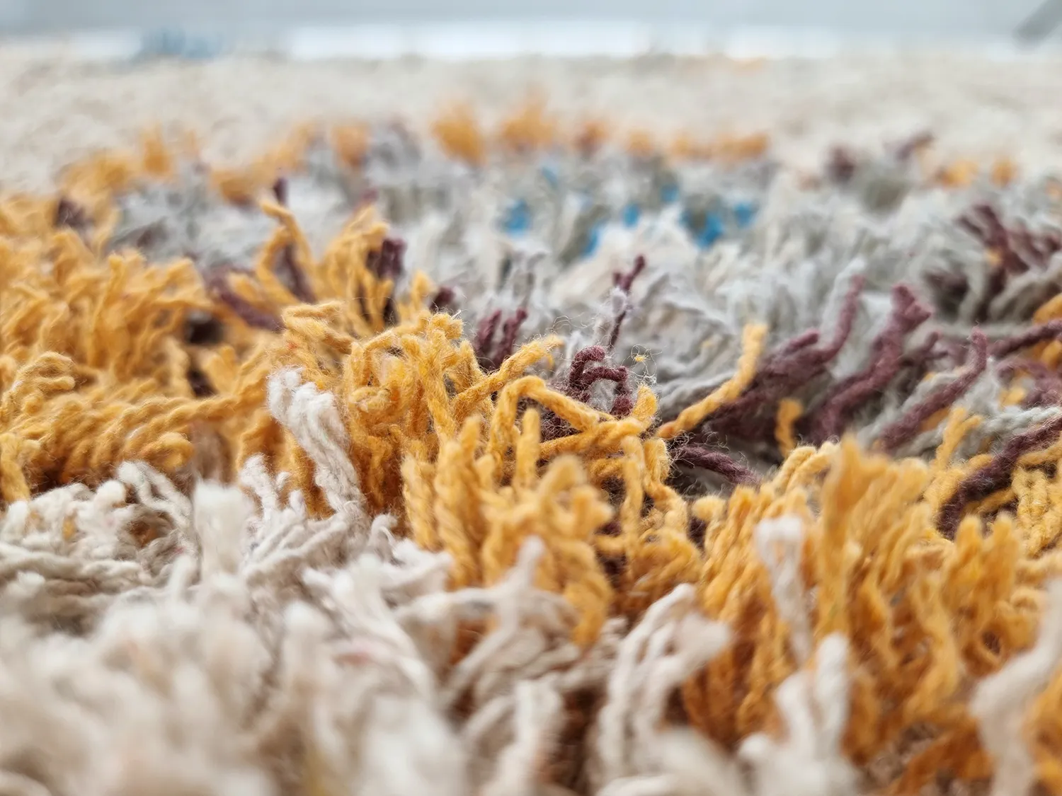 Shaggy koberce - Marden Natural Cotton Shaggy (béžový/multi)