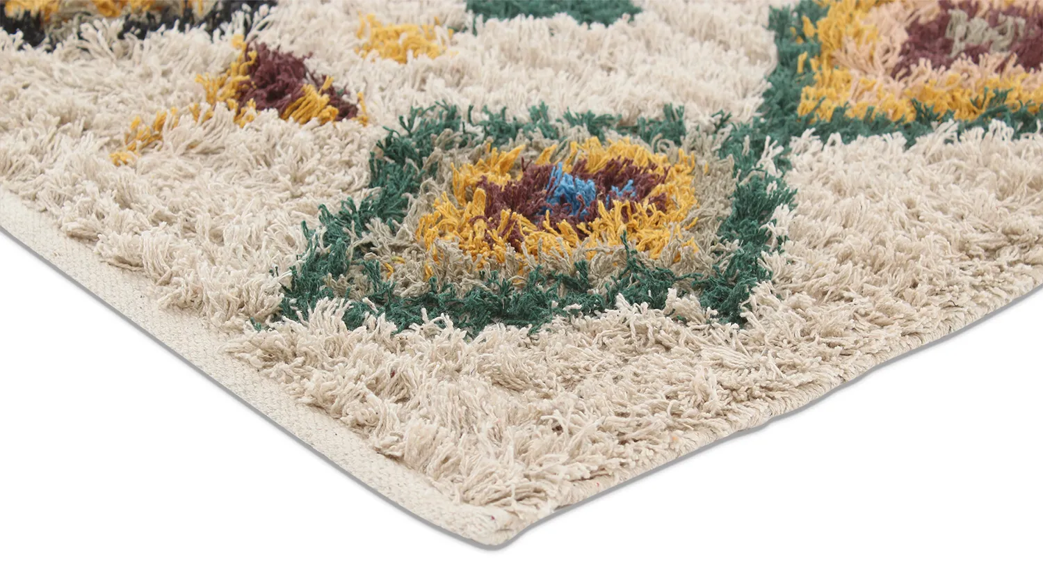 Shaggy koberce - Siddel Natural Cotton Shaggy (béžový/multi)