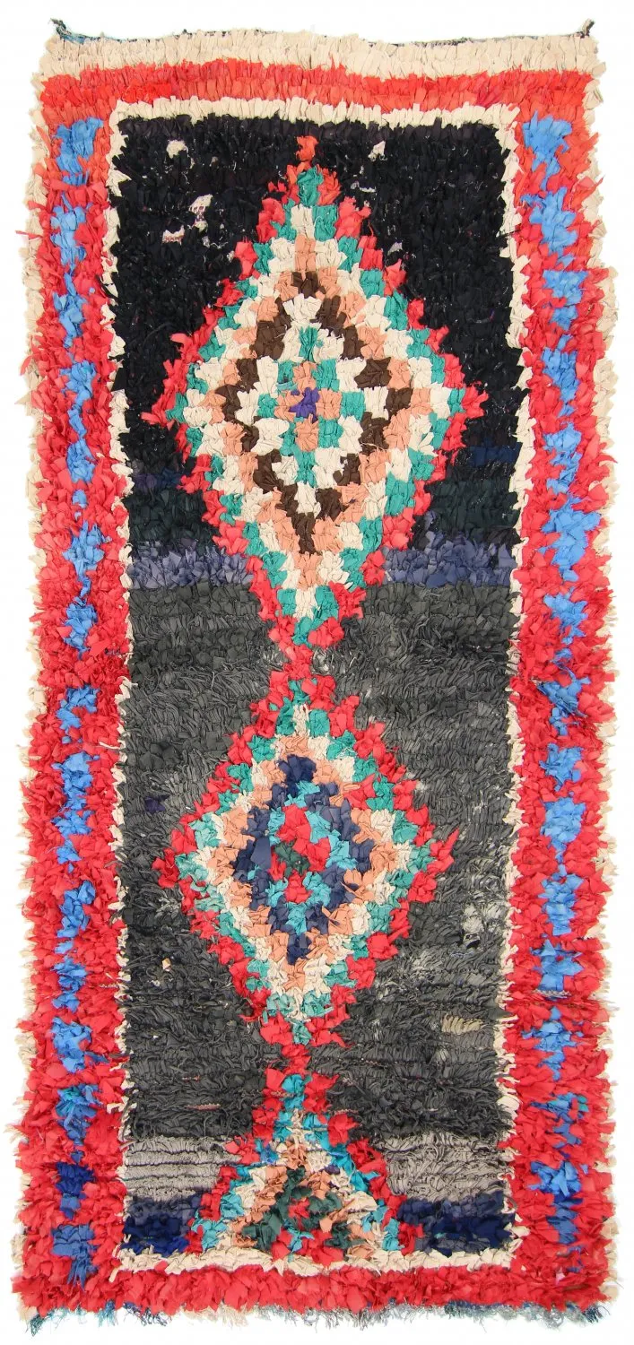 Marocký Berberský koberec Boucherouite 245 x 110 cm