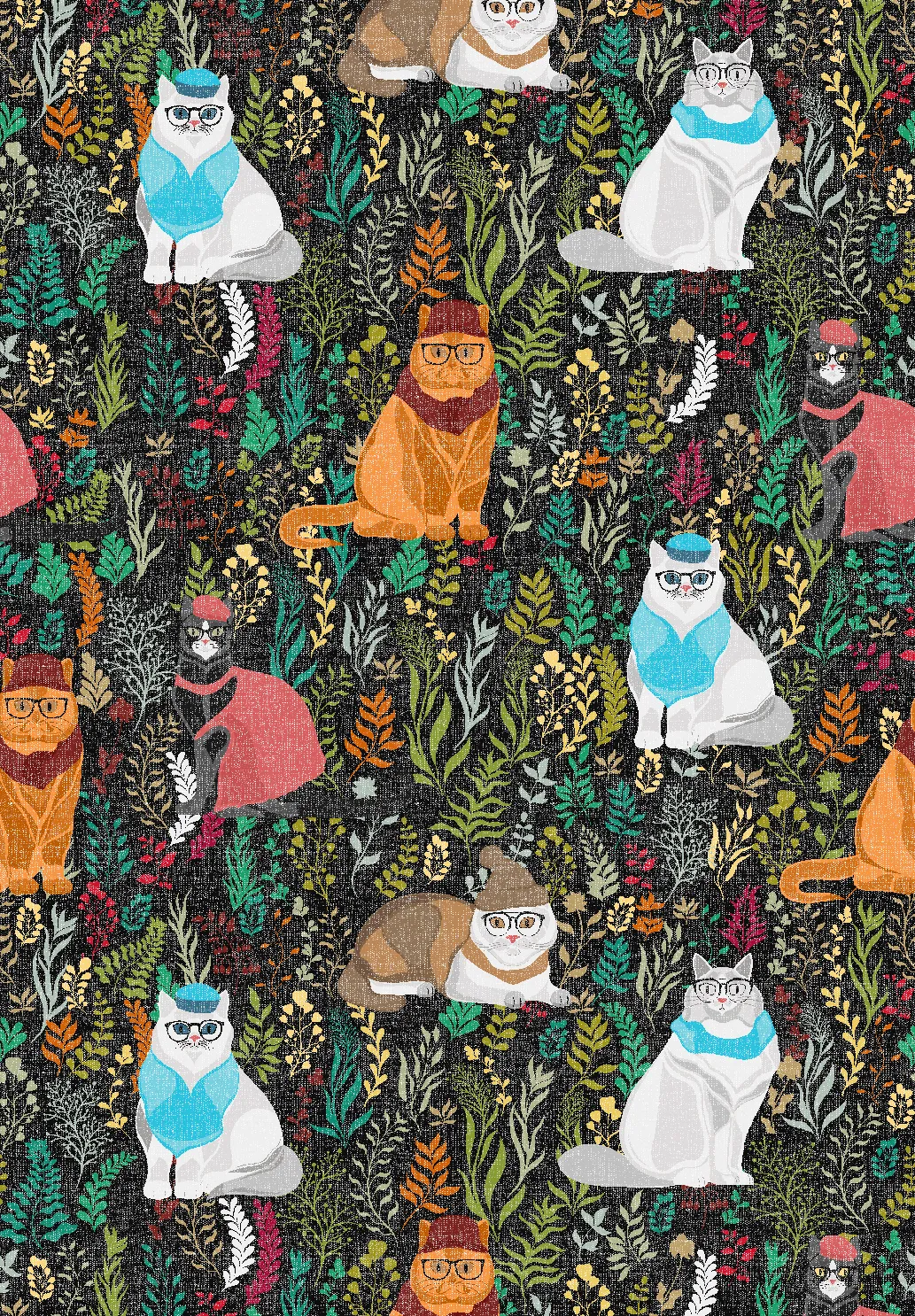 Dětský koberec - Cats (vícebarevná)