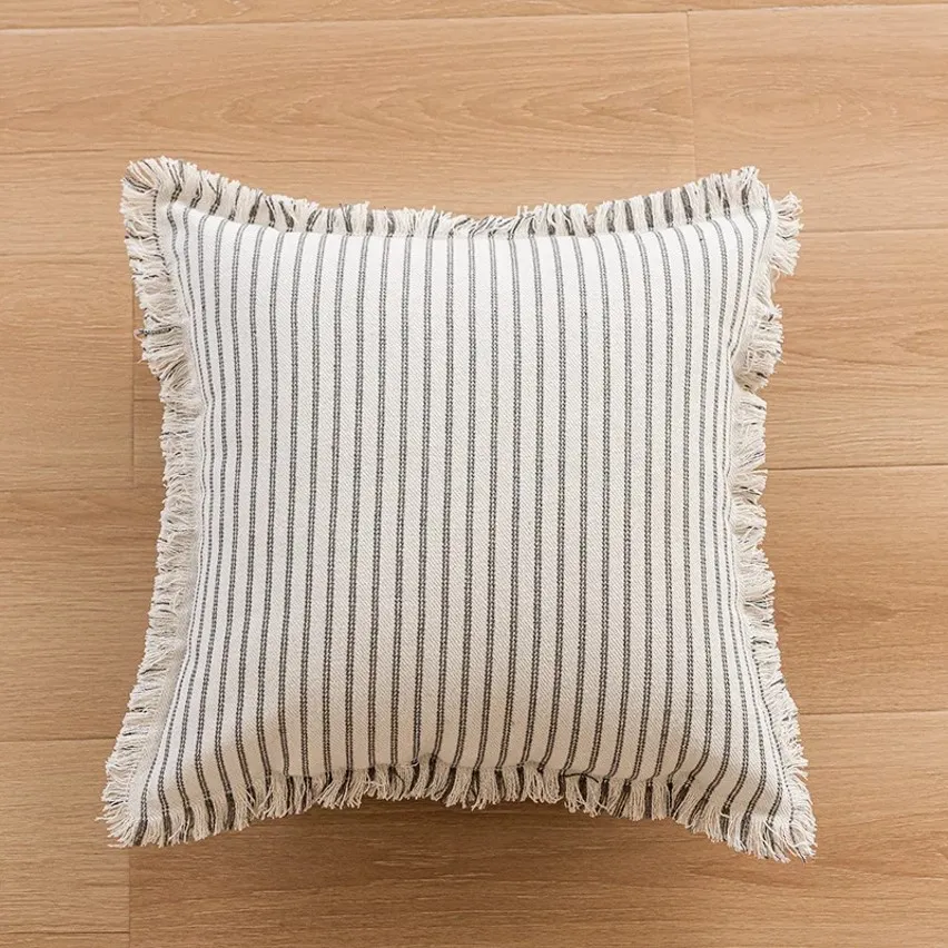 Povlak na polštář - Fringed (šedá)