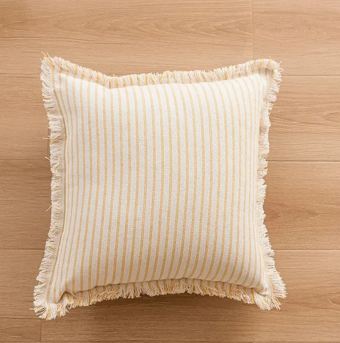 Povlak na polštář - Fringed (žlutá)