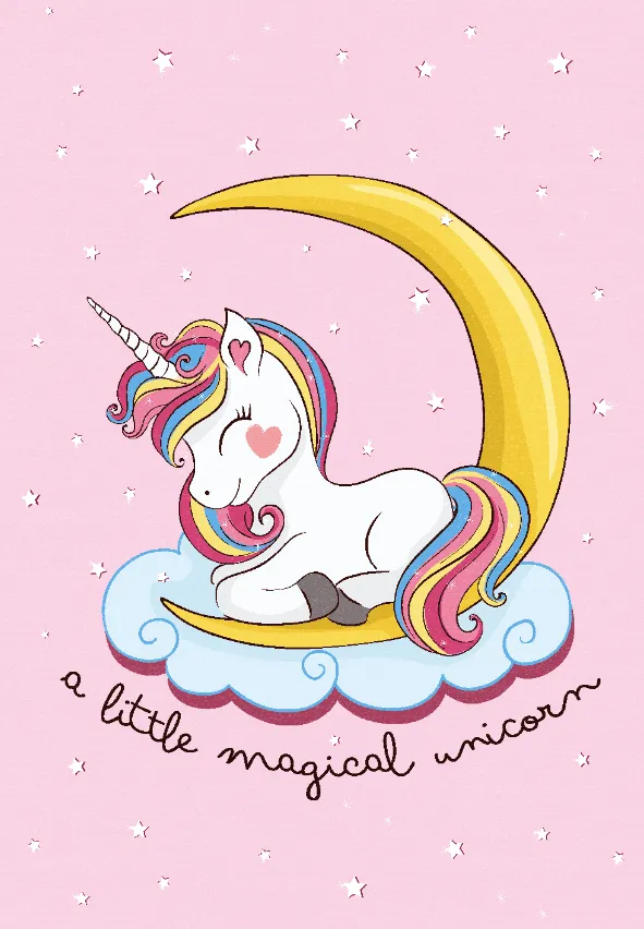 Dětský koberec - Magical Unicorn (růžová)