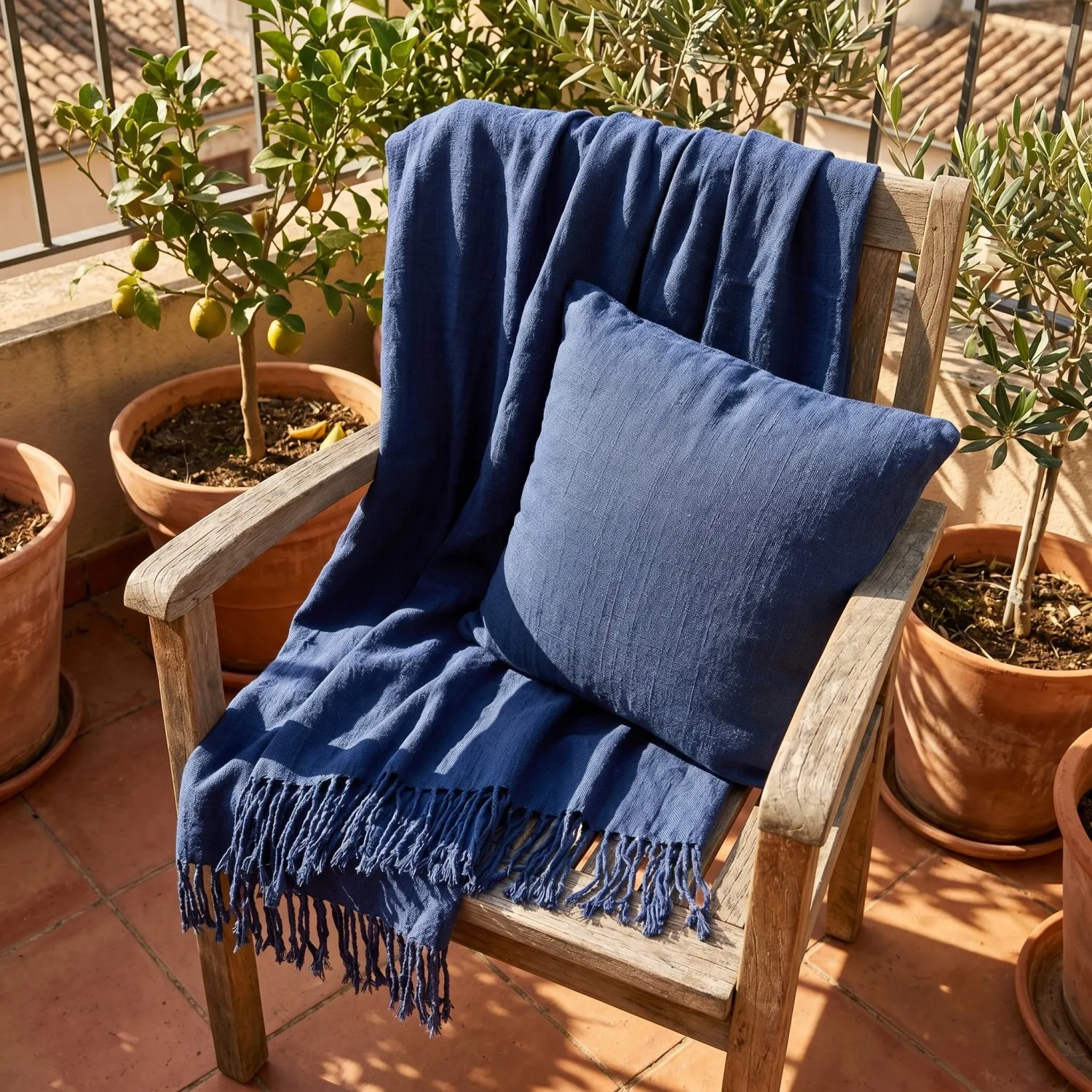 Deky - Veya cotton throw (námořnická modř)