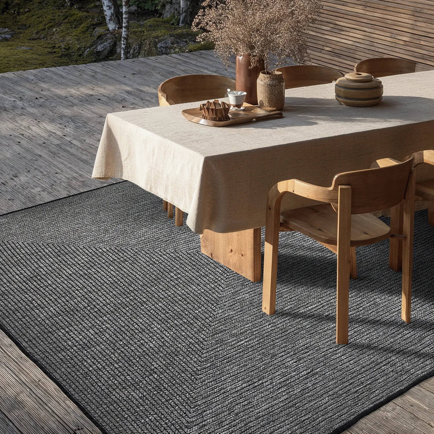 Koberec Indoor/Outdoor - utomhusmatta - Arlo (černý)