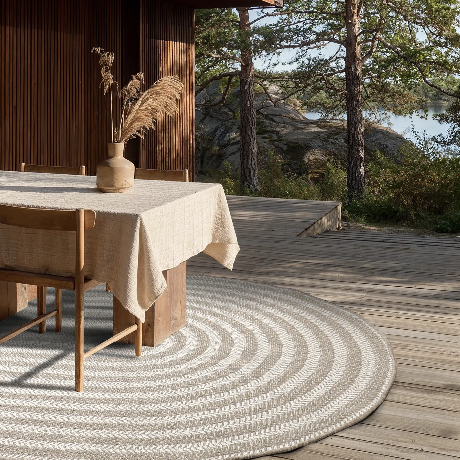 Oválný koberec - Indoor/outdoor Leander (béžový)