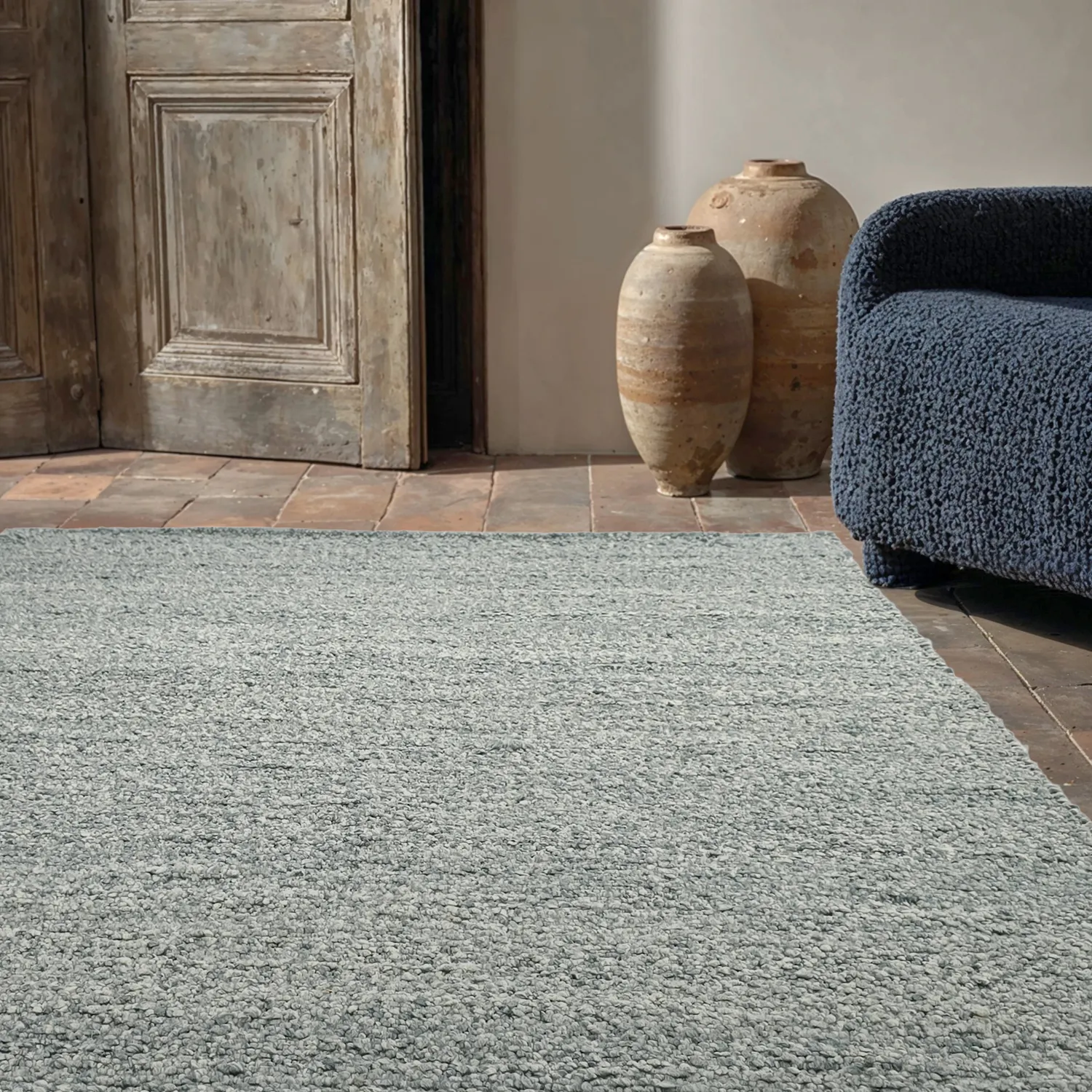 Koberec Indoor/Outdoor - Milford Wool Look (světle modrá)