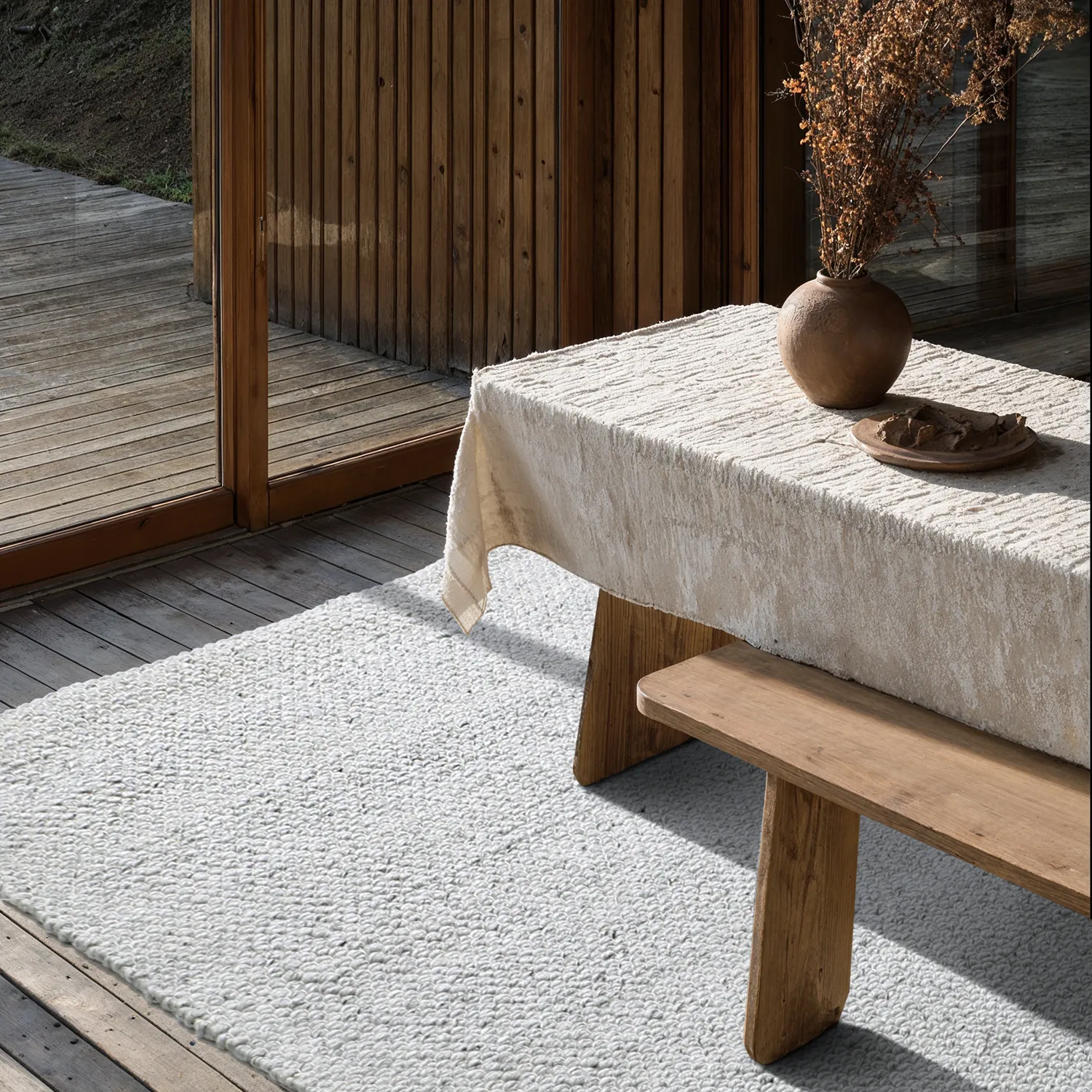 Koberec Indoor/Outdoor - Arco Wool Look (šedá/béžová)